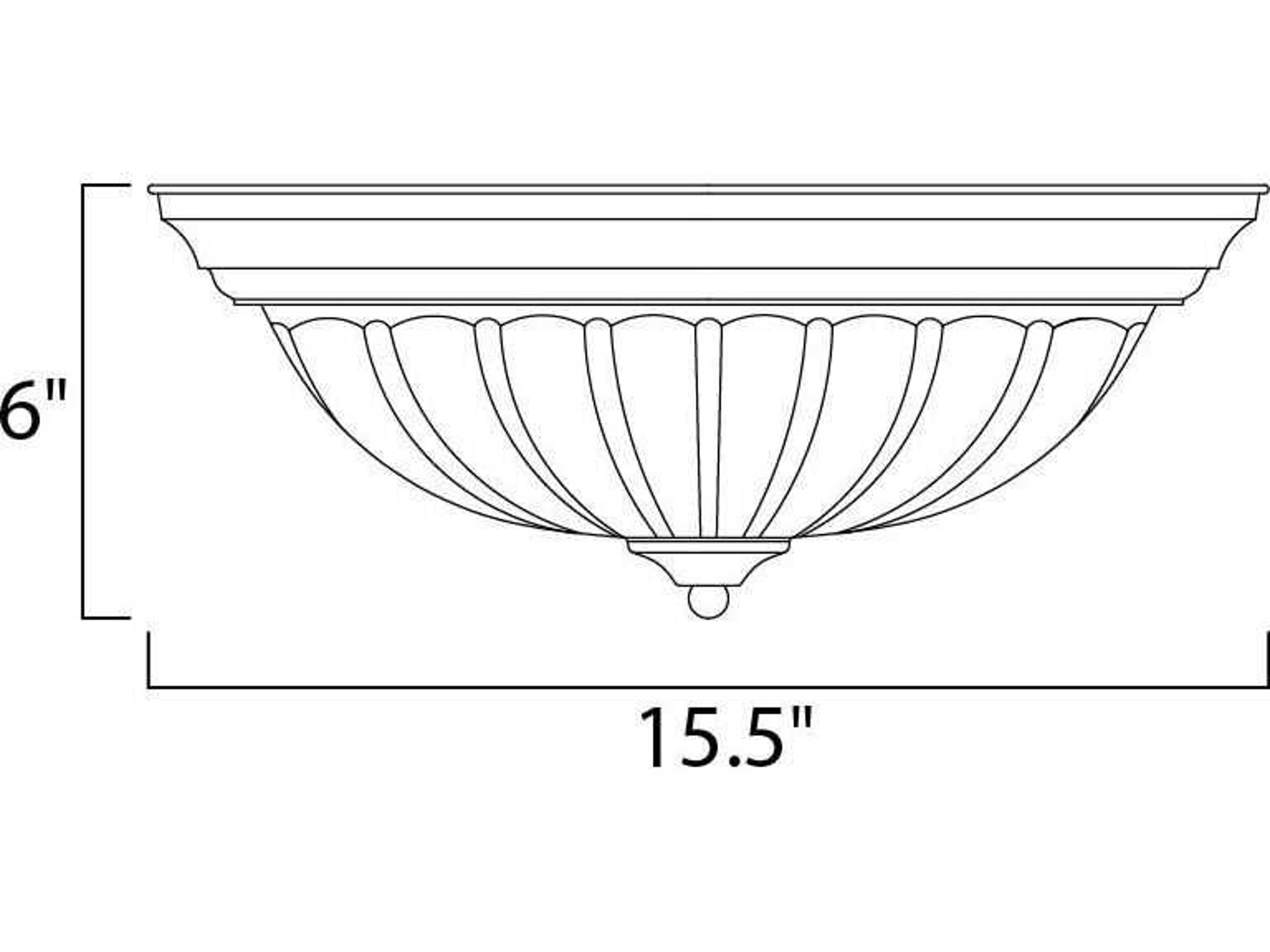 Maxim Lighting Essentials 3-Light Oil Rubbed Bronze Glass Bowl Flush Mount