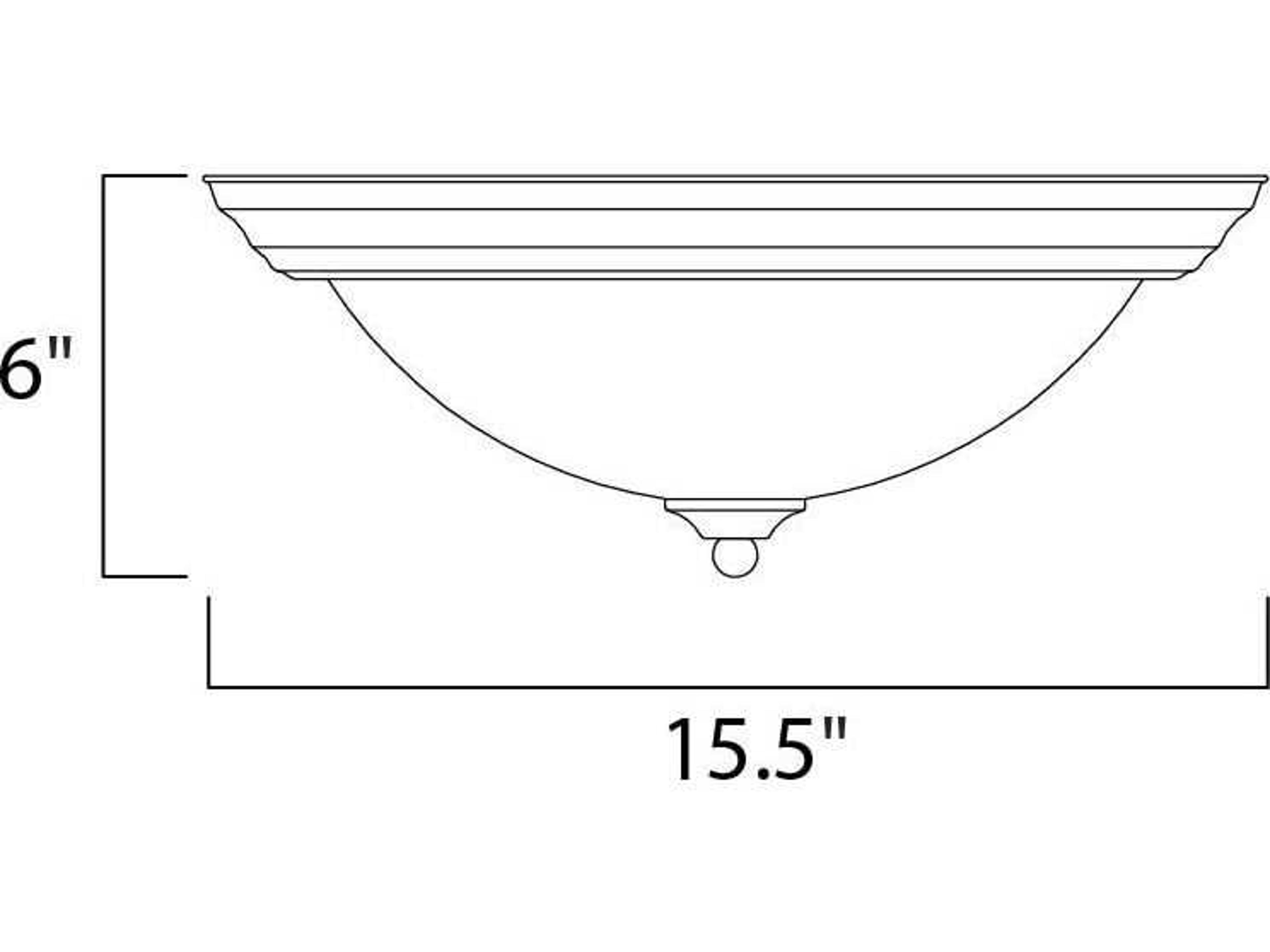 Maxim Lighting Essentials 3-Light White Glass Bowl Flush Mount