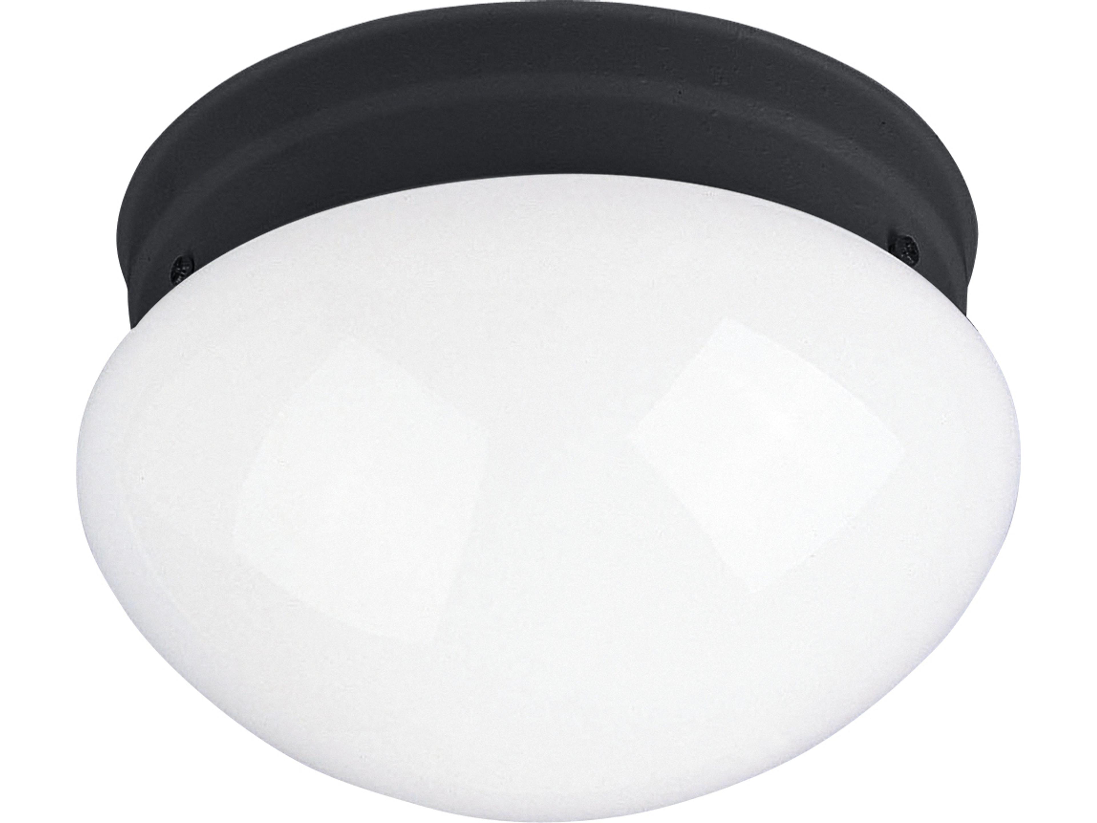 Essentials 1-light Black Bowl Flush Mount