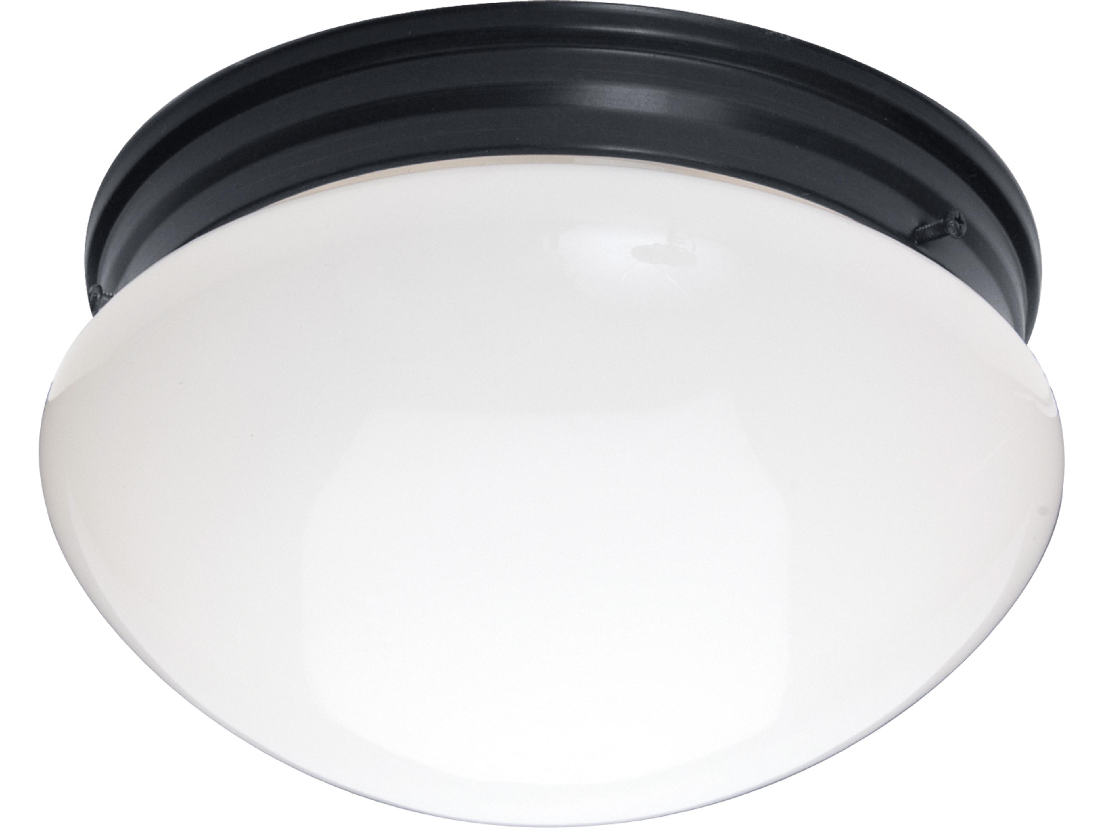 Essentials 2-light Black Bowl Flush Mount