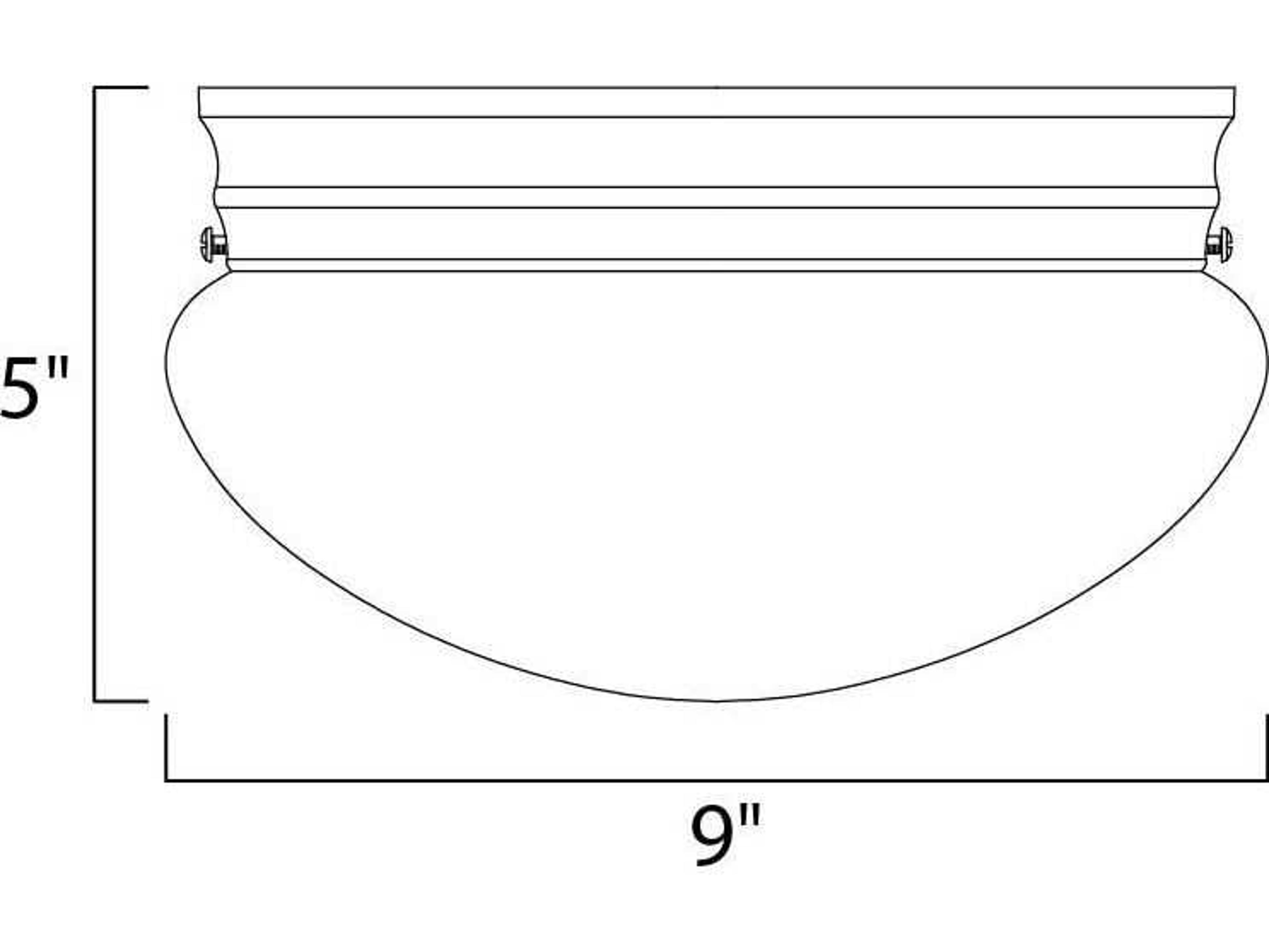 Maxim Lighting Essentials 2-Light White Glass Bowl Flush Mount