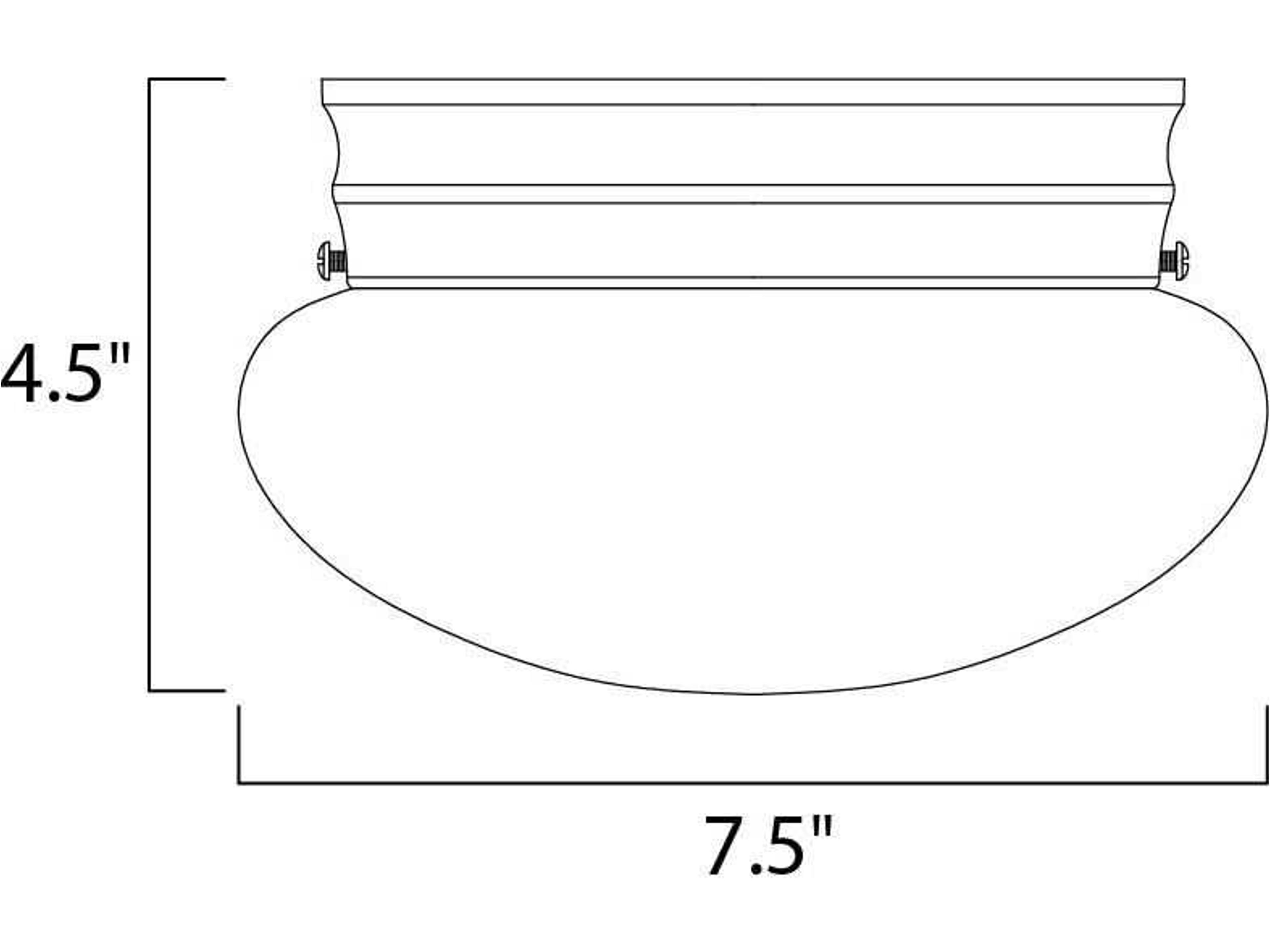 Maxim Lighting Essentials 1-Light Oil Rubbed Bronze Glass Bowl Flush Mount