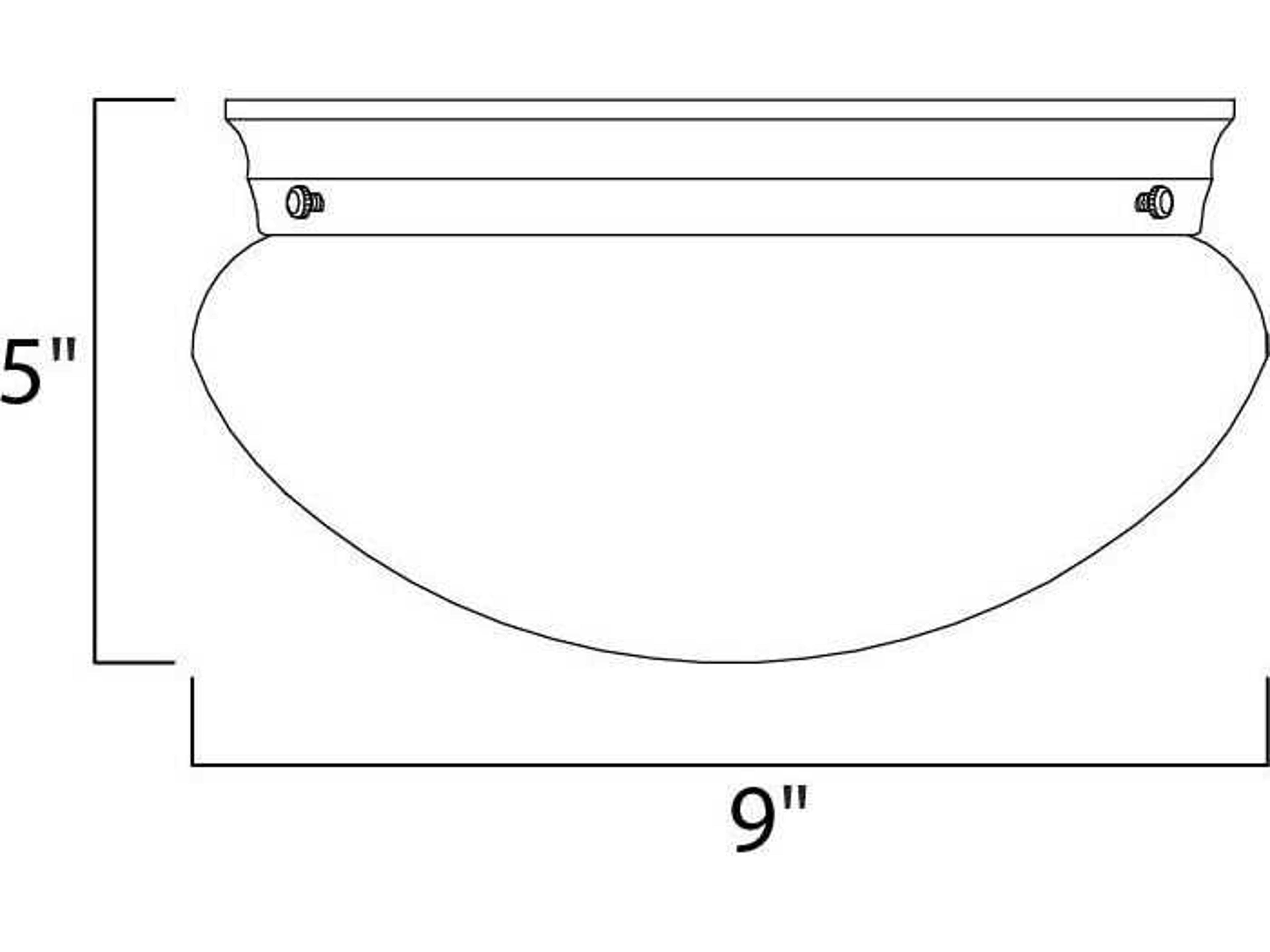 Maxim Lighting Essentials 2-Light Oil Rubbed Bronze Glass Bowl Flush Mount