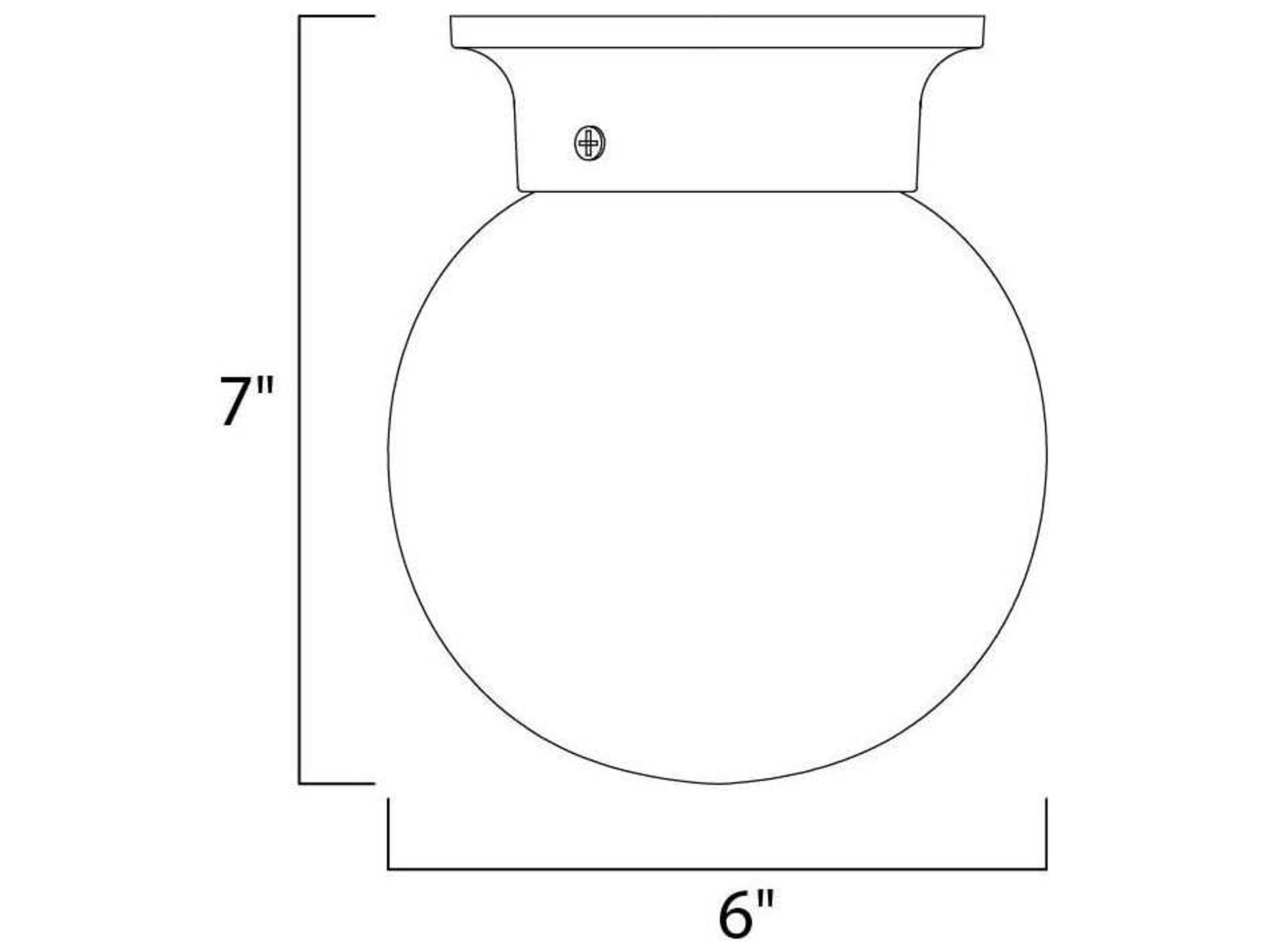 Maxim Lighting Essentials 1-Light White Glass Globe Flush Mount