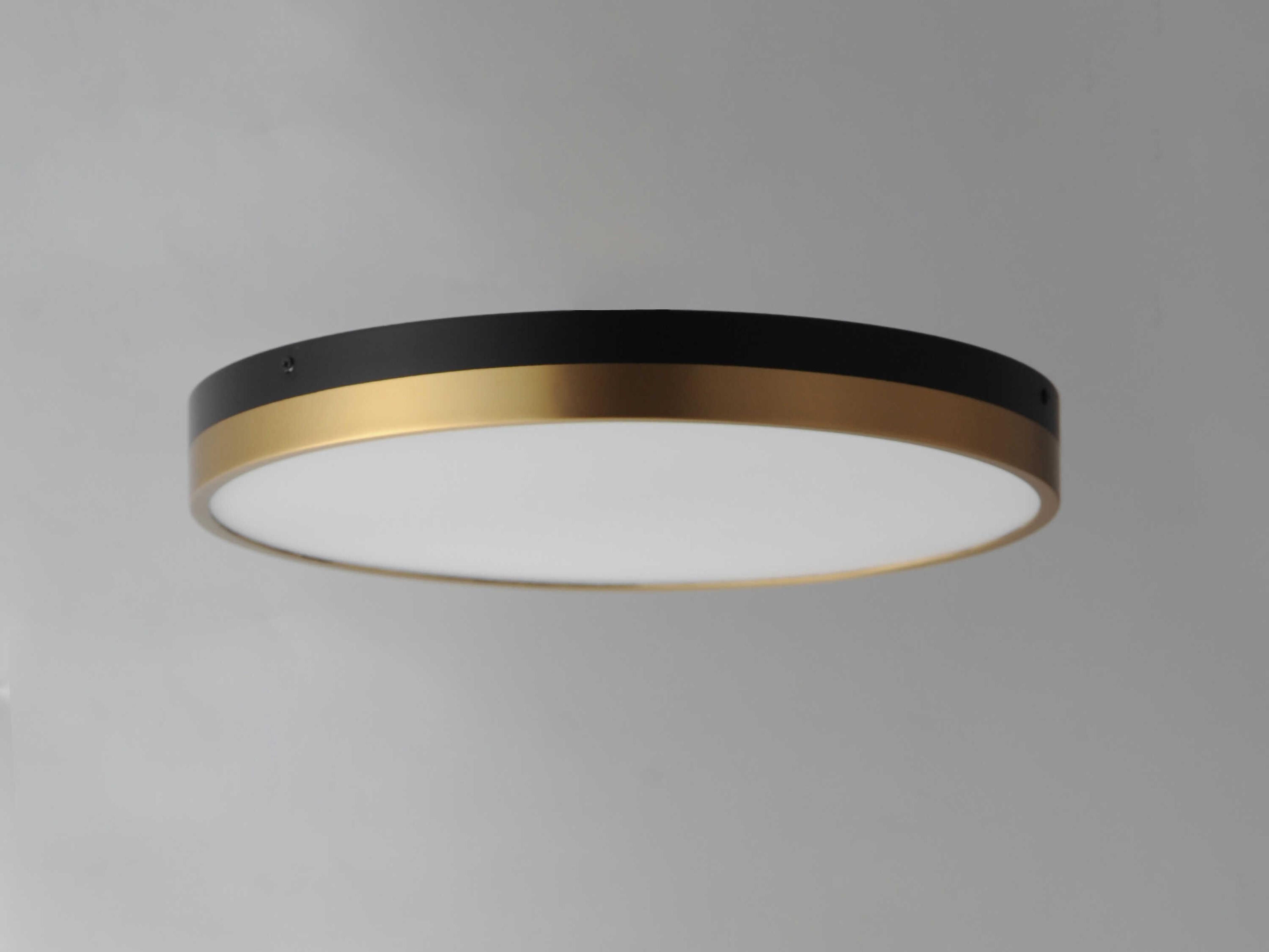 Maxim Lighting Dapper 1-Light Black Antique Brass LED Round Flush Mount