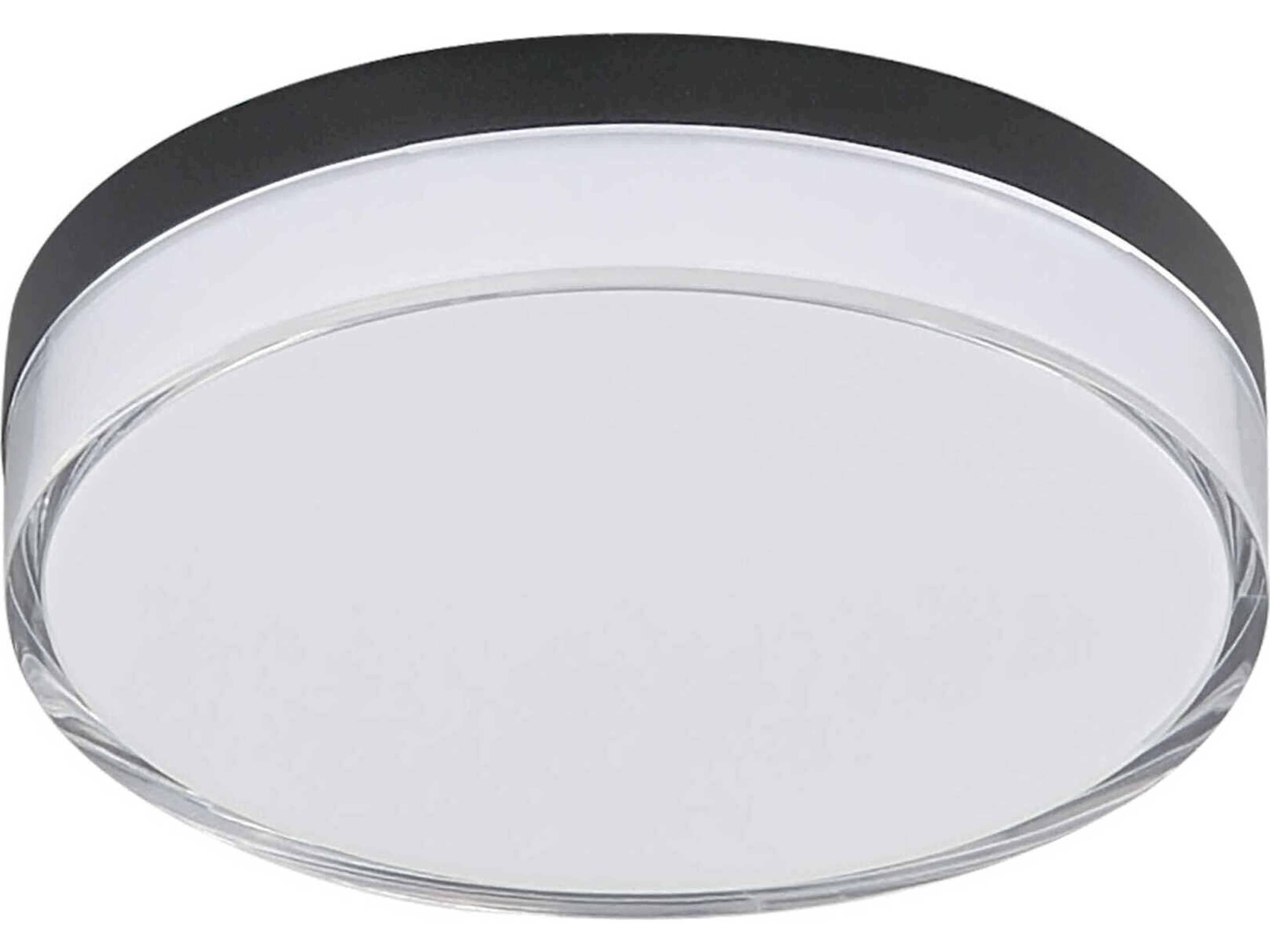 Edge 1-Light Black Round Flush Mount