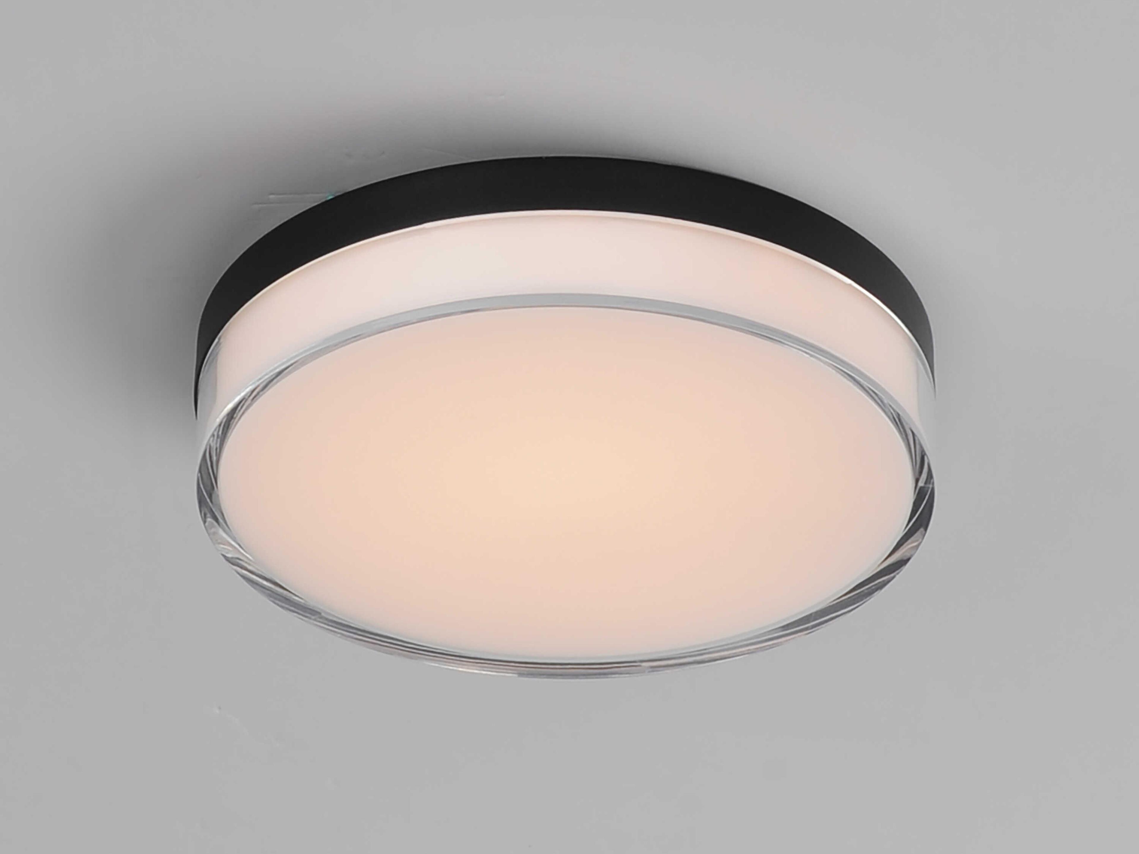 Maxim Lighting Edge 1-Light Black Round Flush Mount