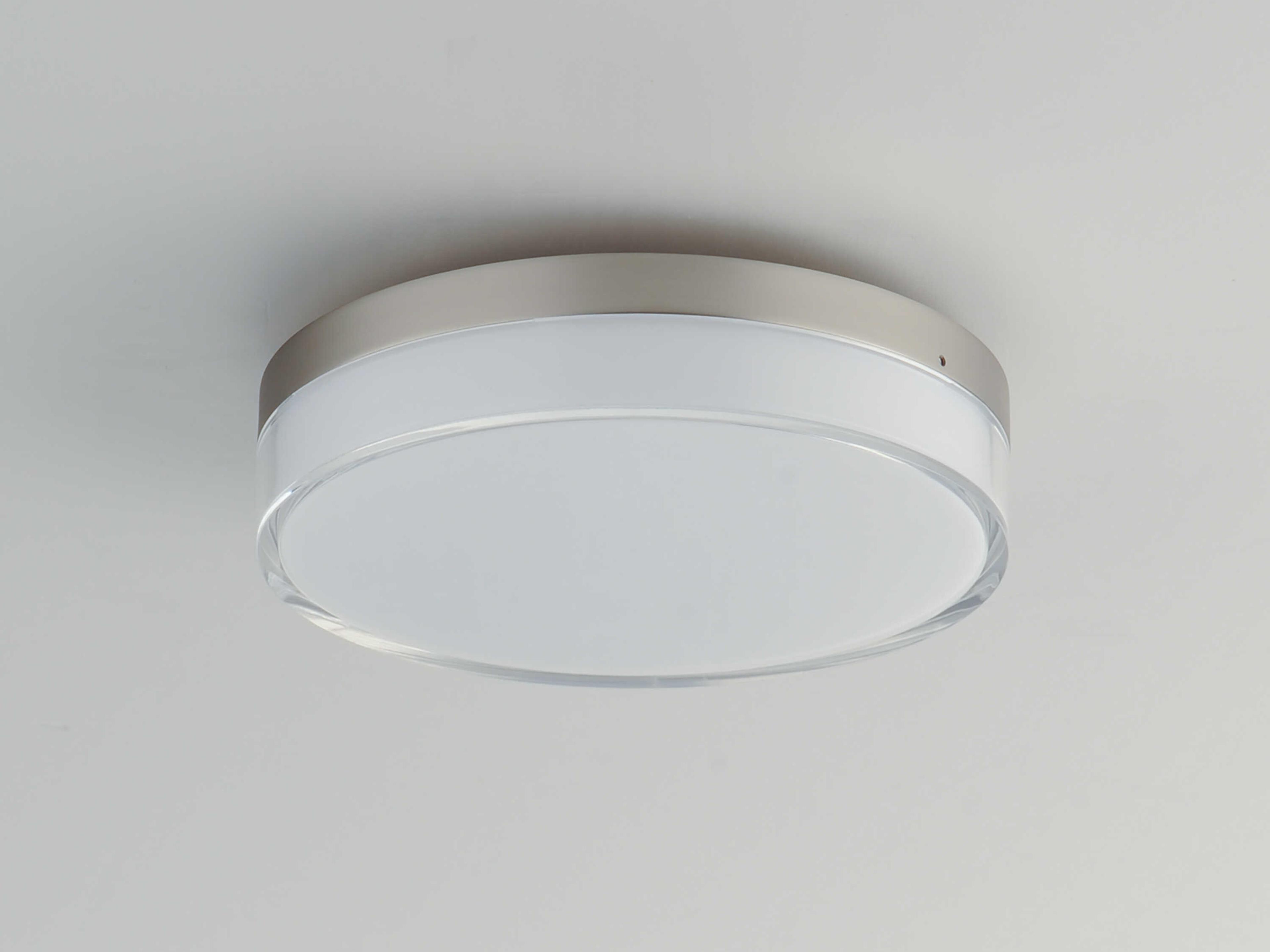 Maxim Lighting Edge 1-Light Satin Nickel Round Flush Mount