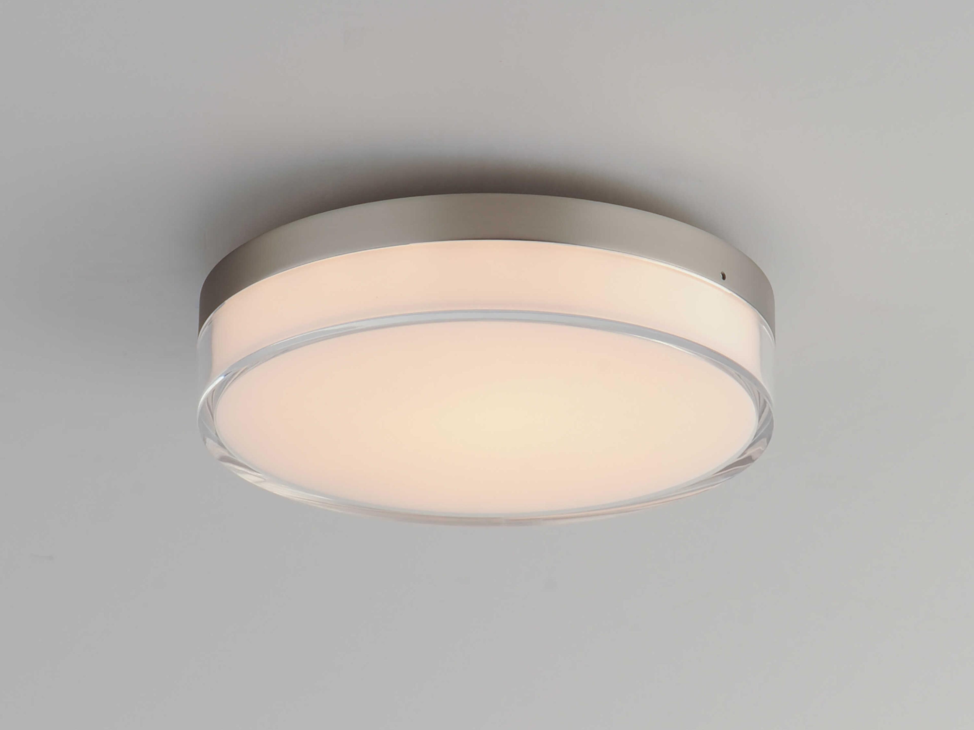 Maxim Lighting Edge 1-Light Satin Nickel Round Flush Mount
