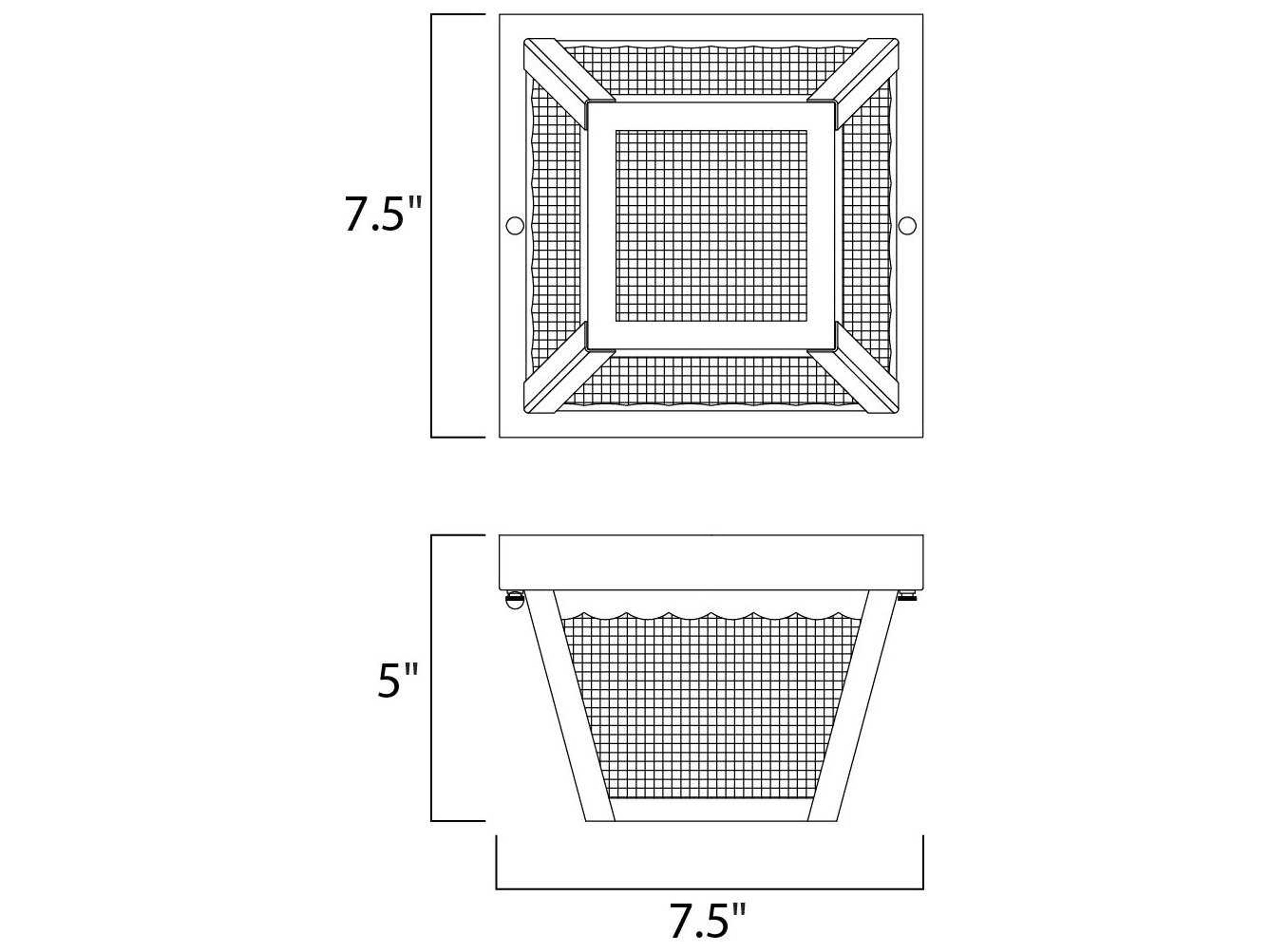 Maxim Lighting Essentials-620x Black & Frosted Glass Outdoor Ceiling Light