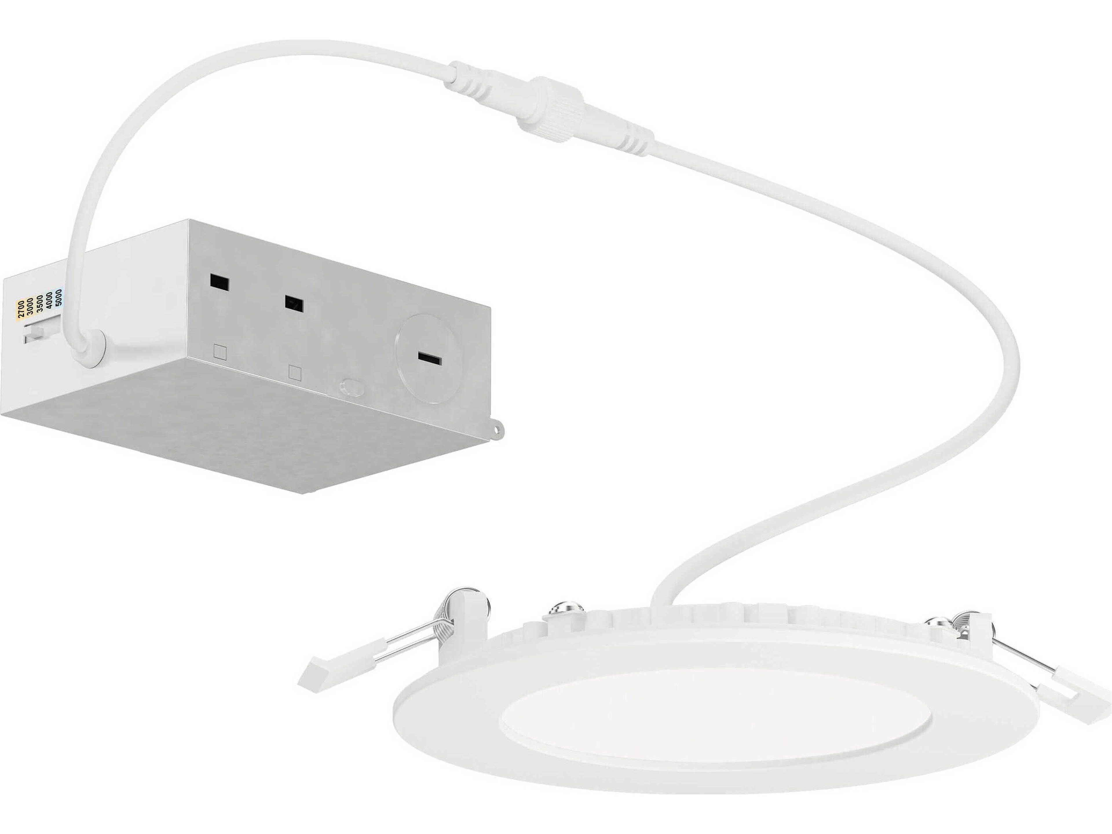 Slim 1-Light White Round Recessed Light