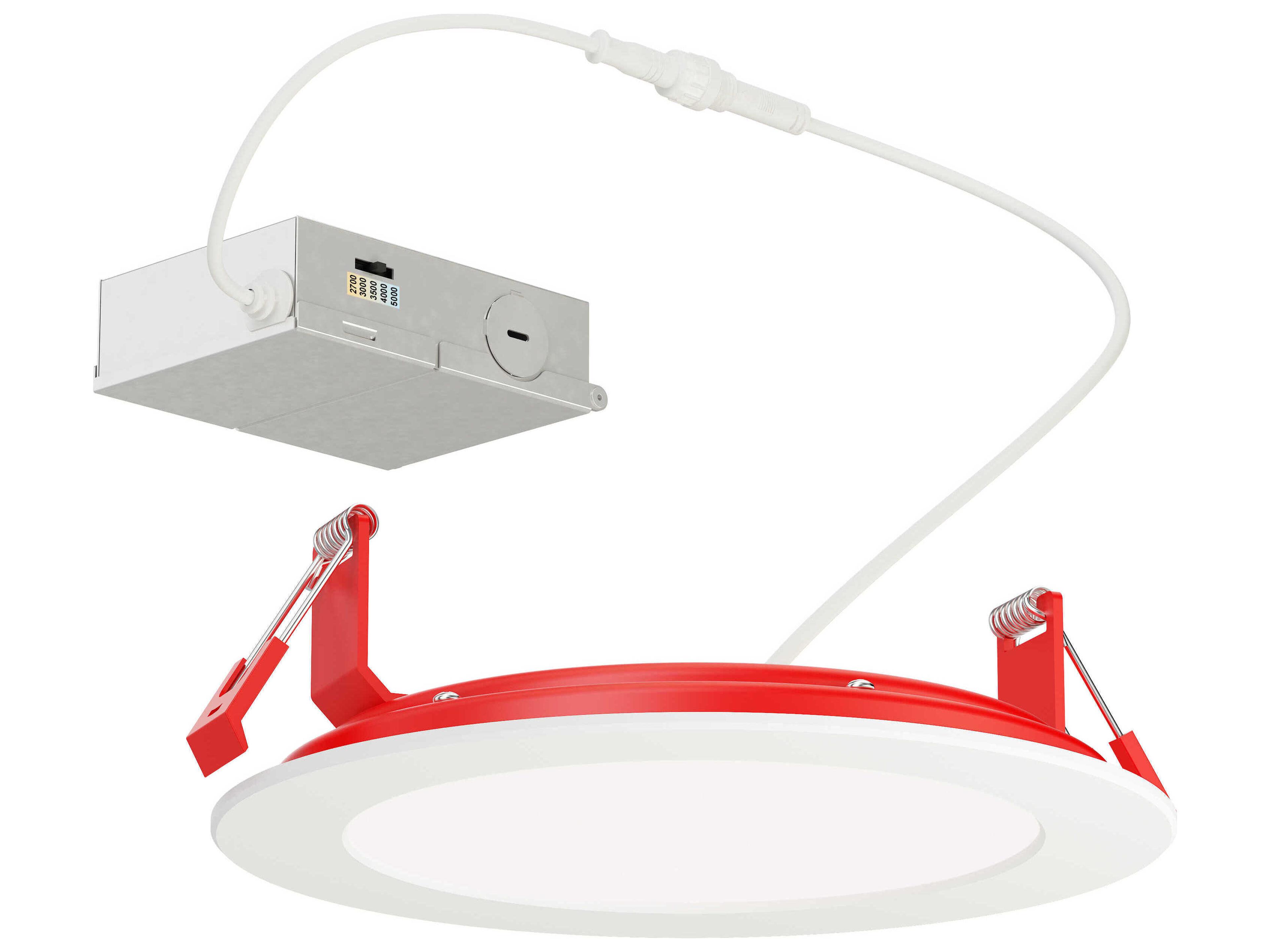 Slim Fire 1-Light White Round Recessed Light