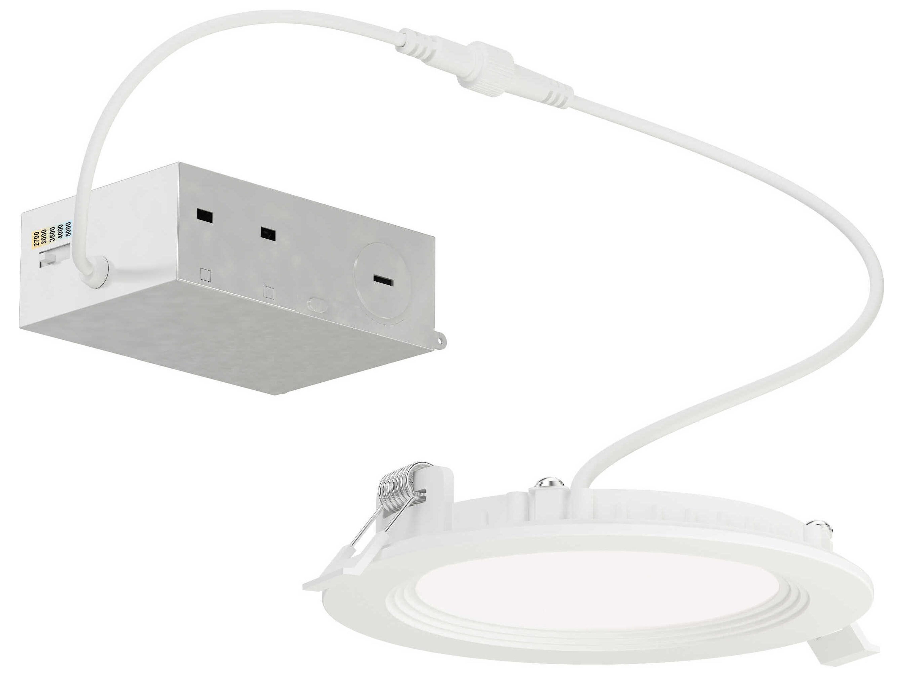 Slim Baffle 1-Light White Round Recessed Light