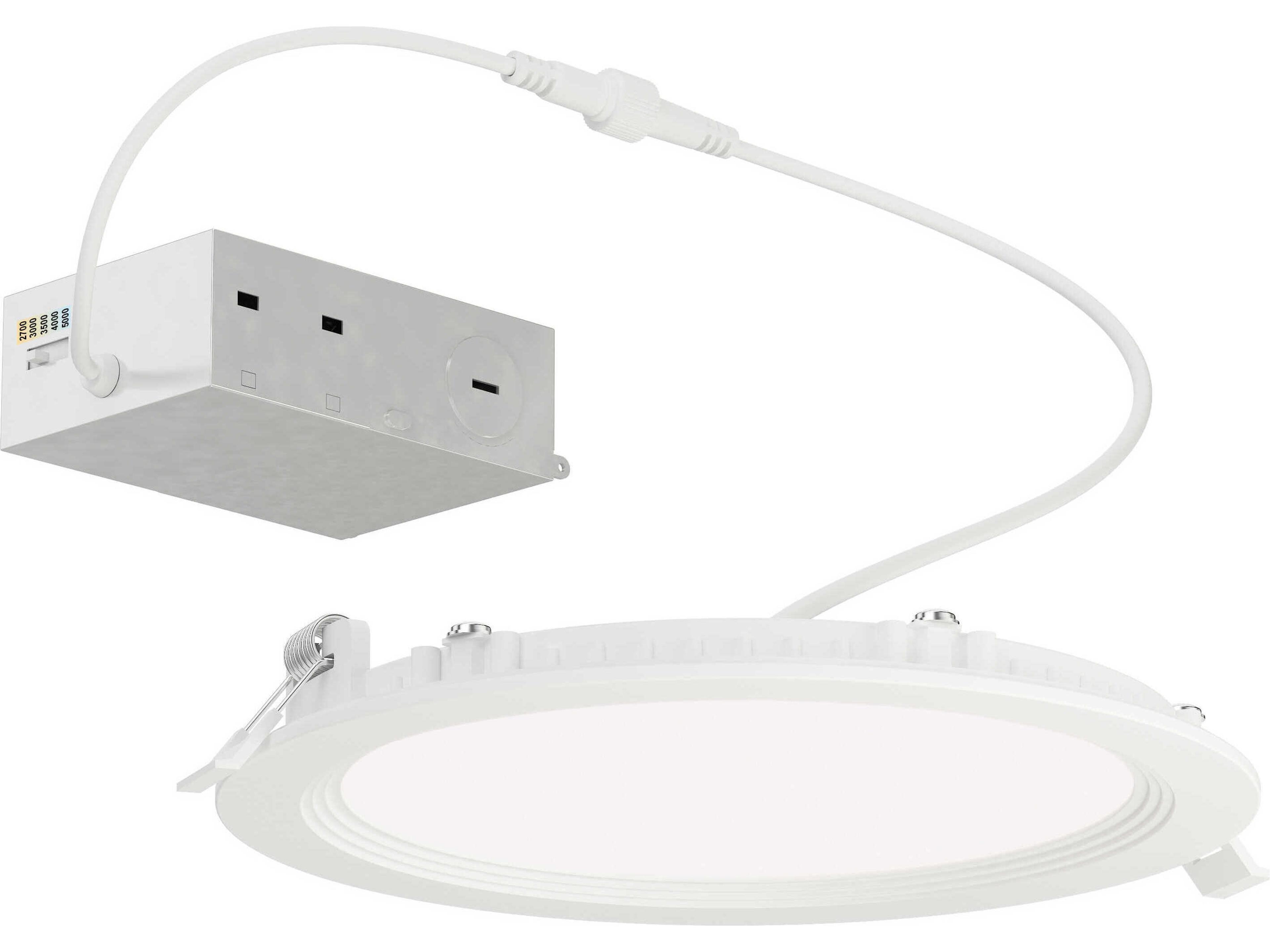 Slim Baffle 1-Light White Round Recessed Light