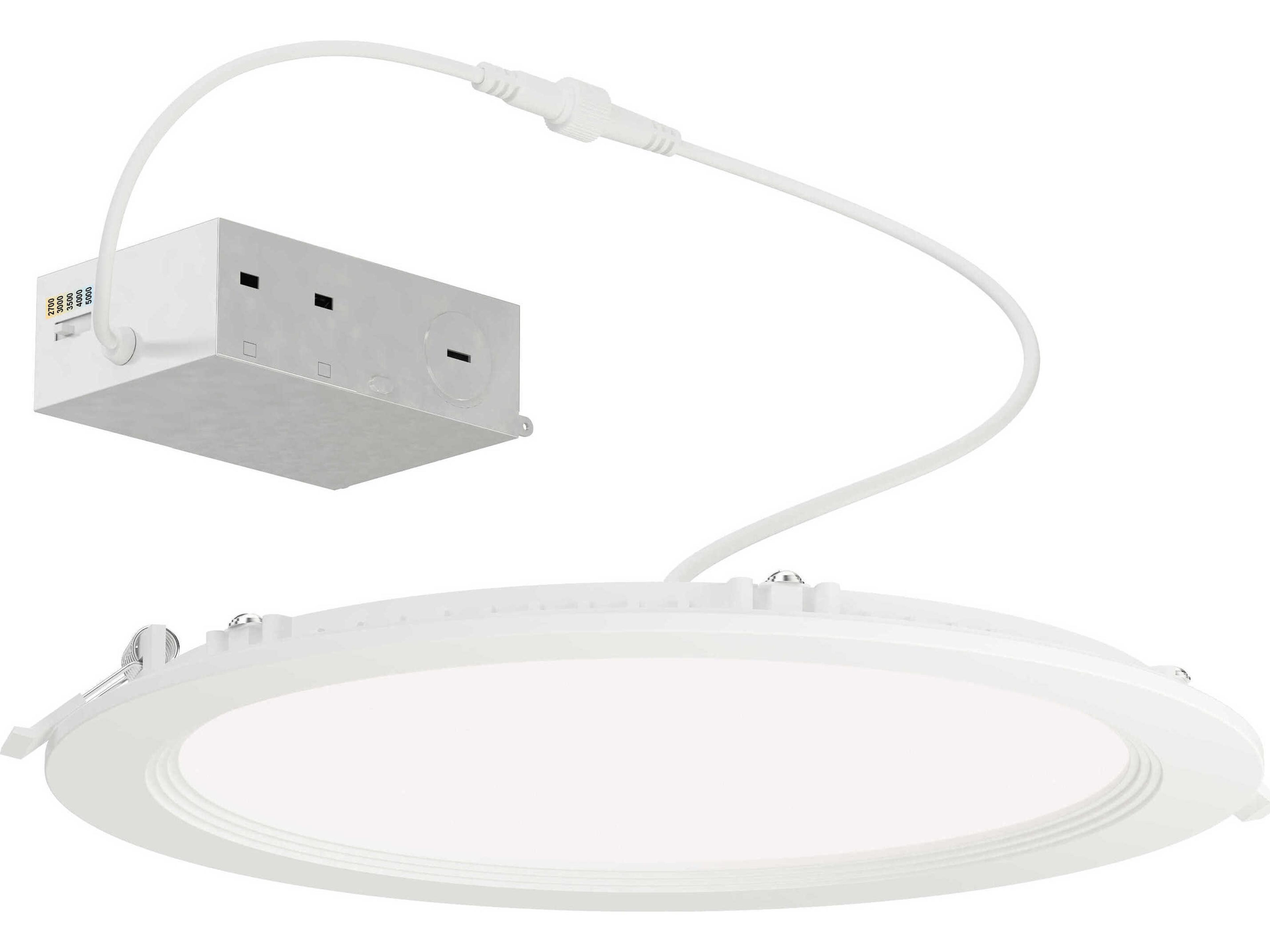 Slim Baffle 1-Light White Round Recessed Light