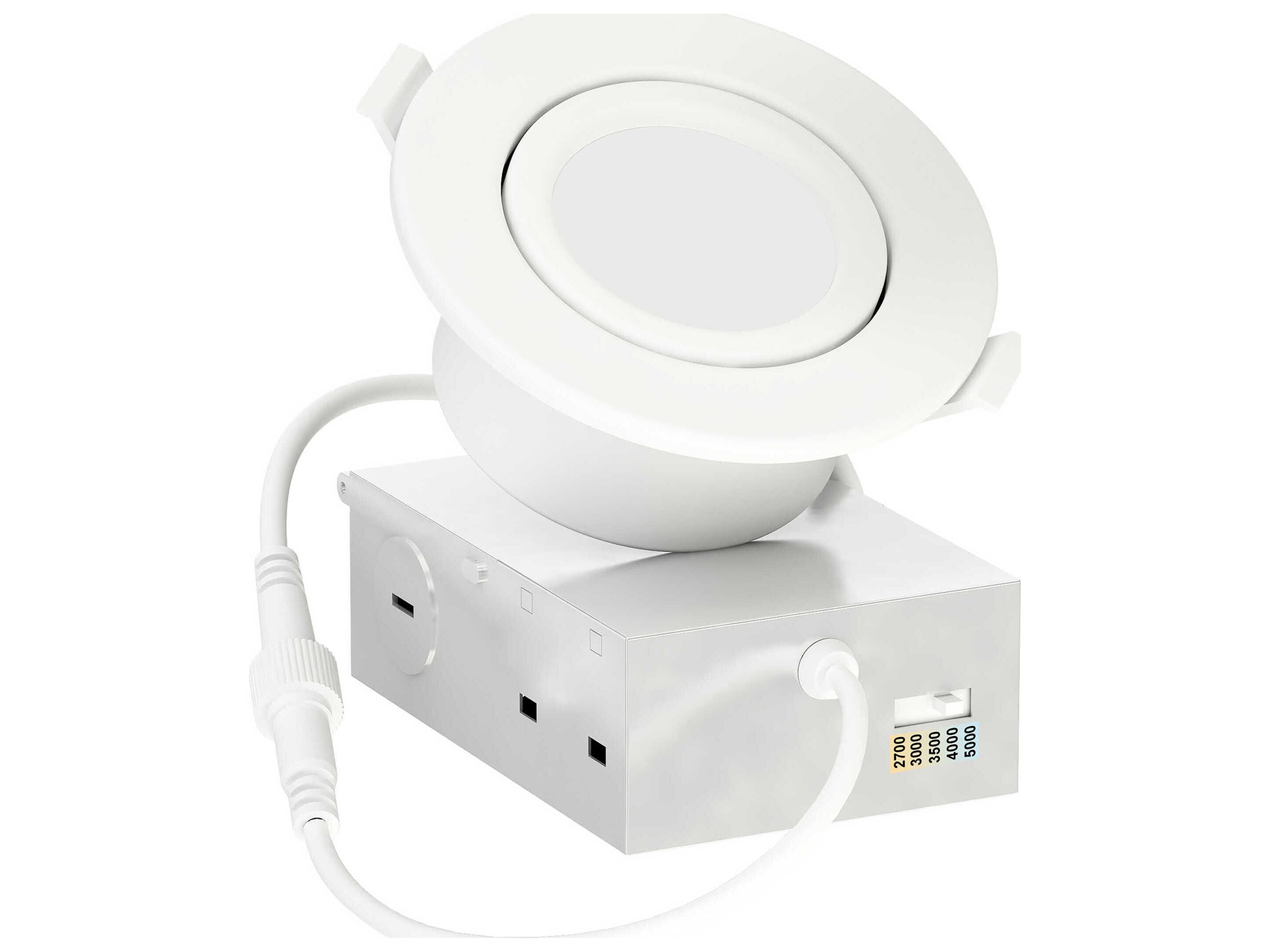 Maxim Lighting Slim Gimbal 1-Light White Round Recessed Light