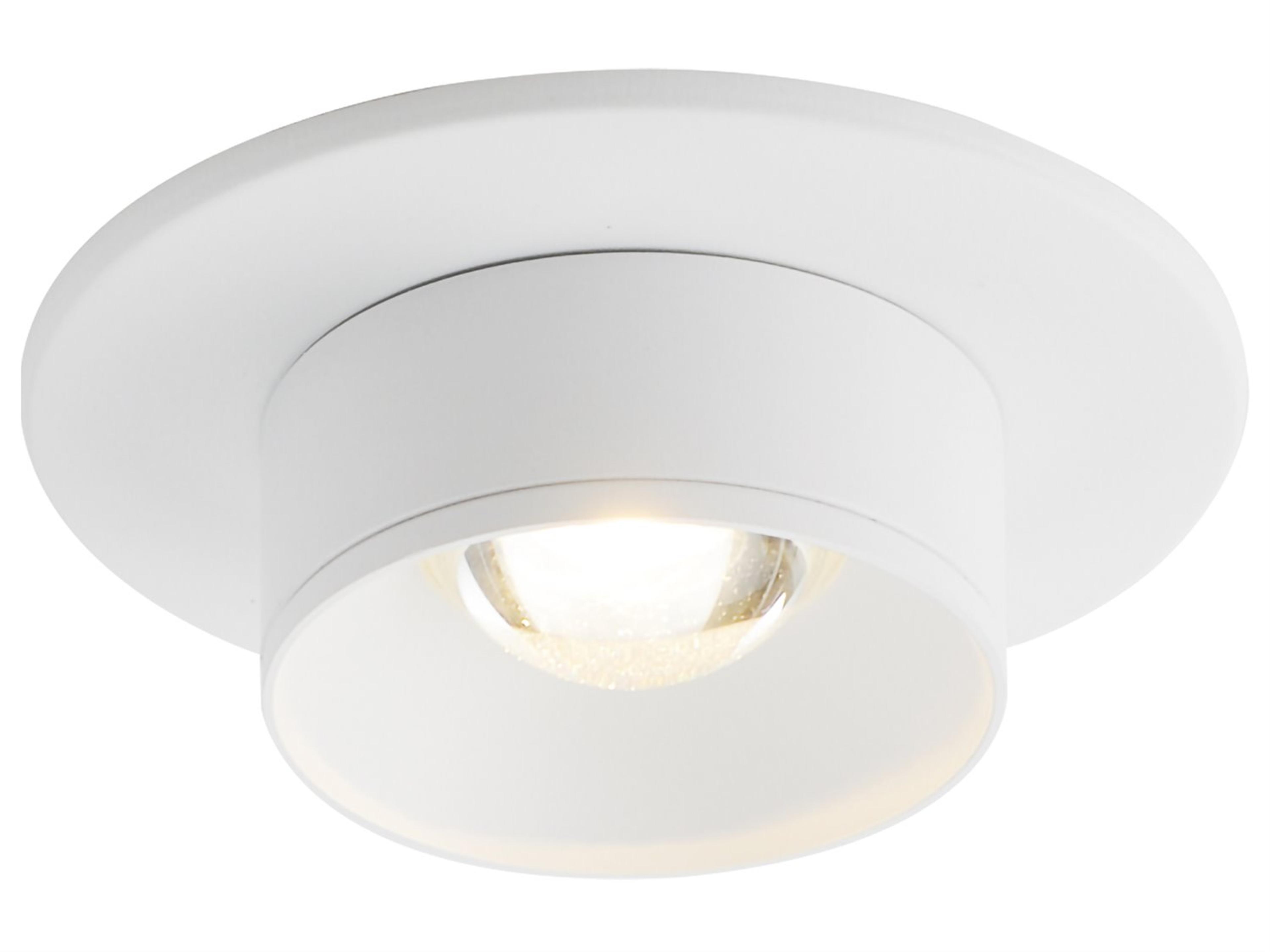 Caldera 1-Light White Round Flush Mount