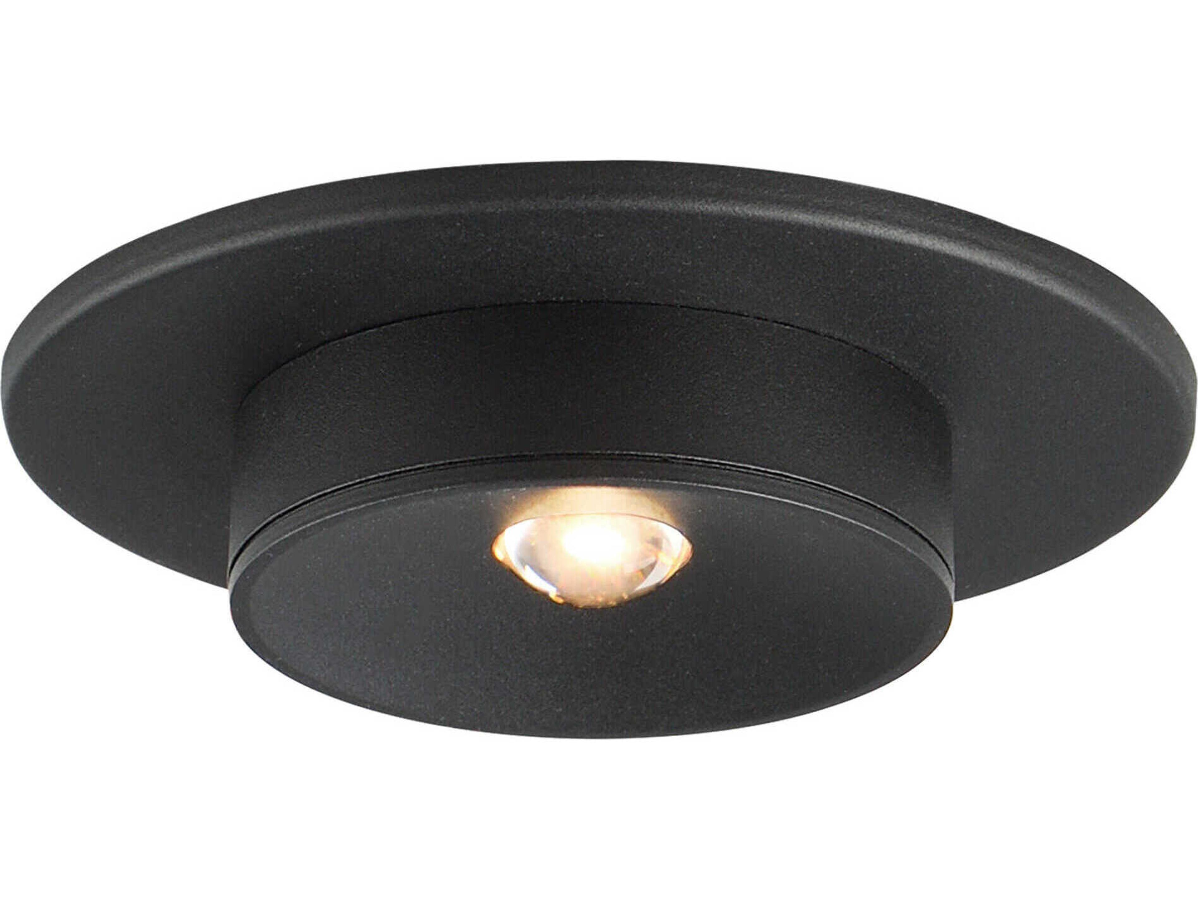 Caldera 1-Light Black Round Flush Mount