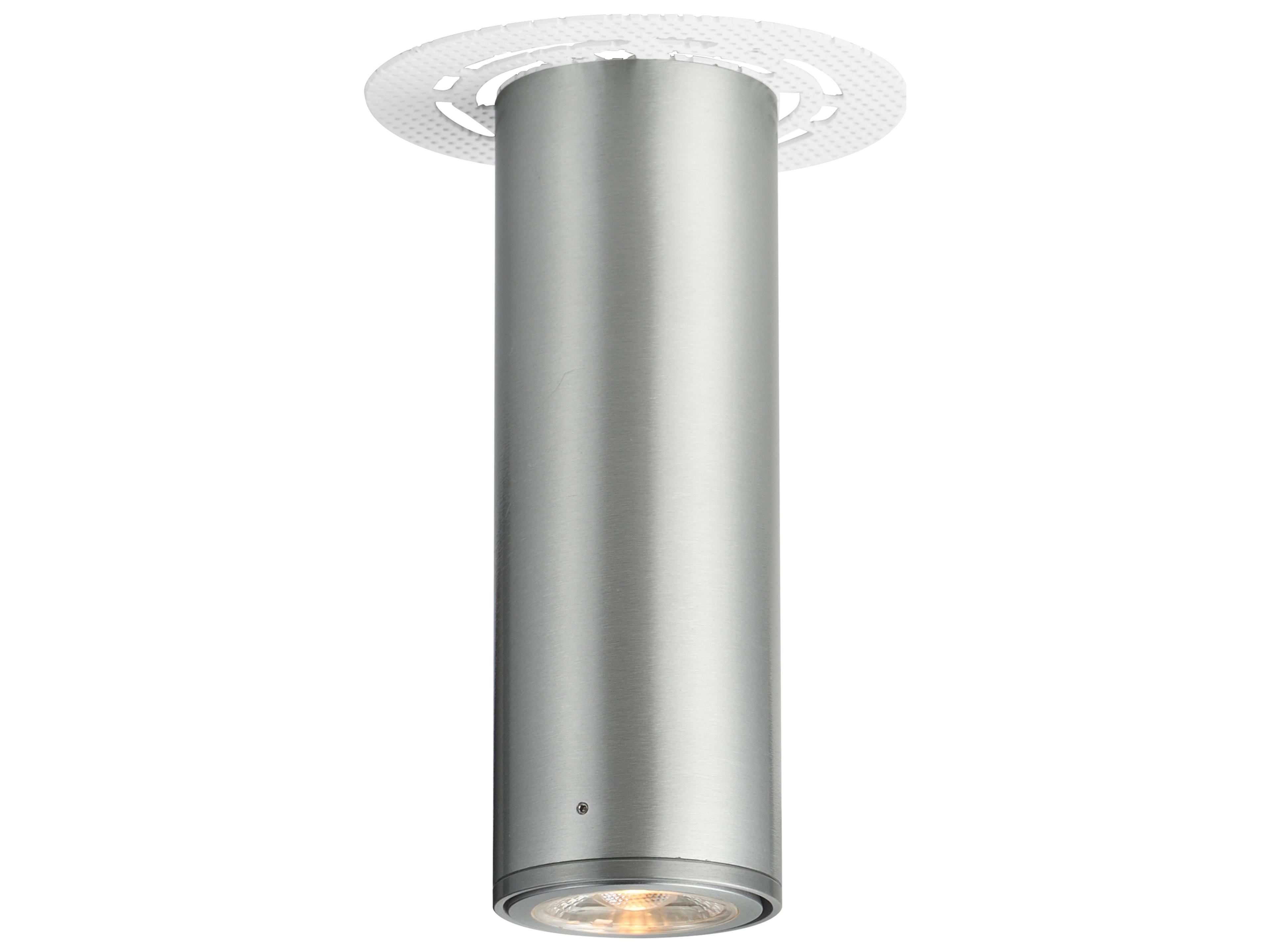 Maxim Lighting Fulcrum 1- Light Brushed Aluminum Steel Cylinder Flush Mount