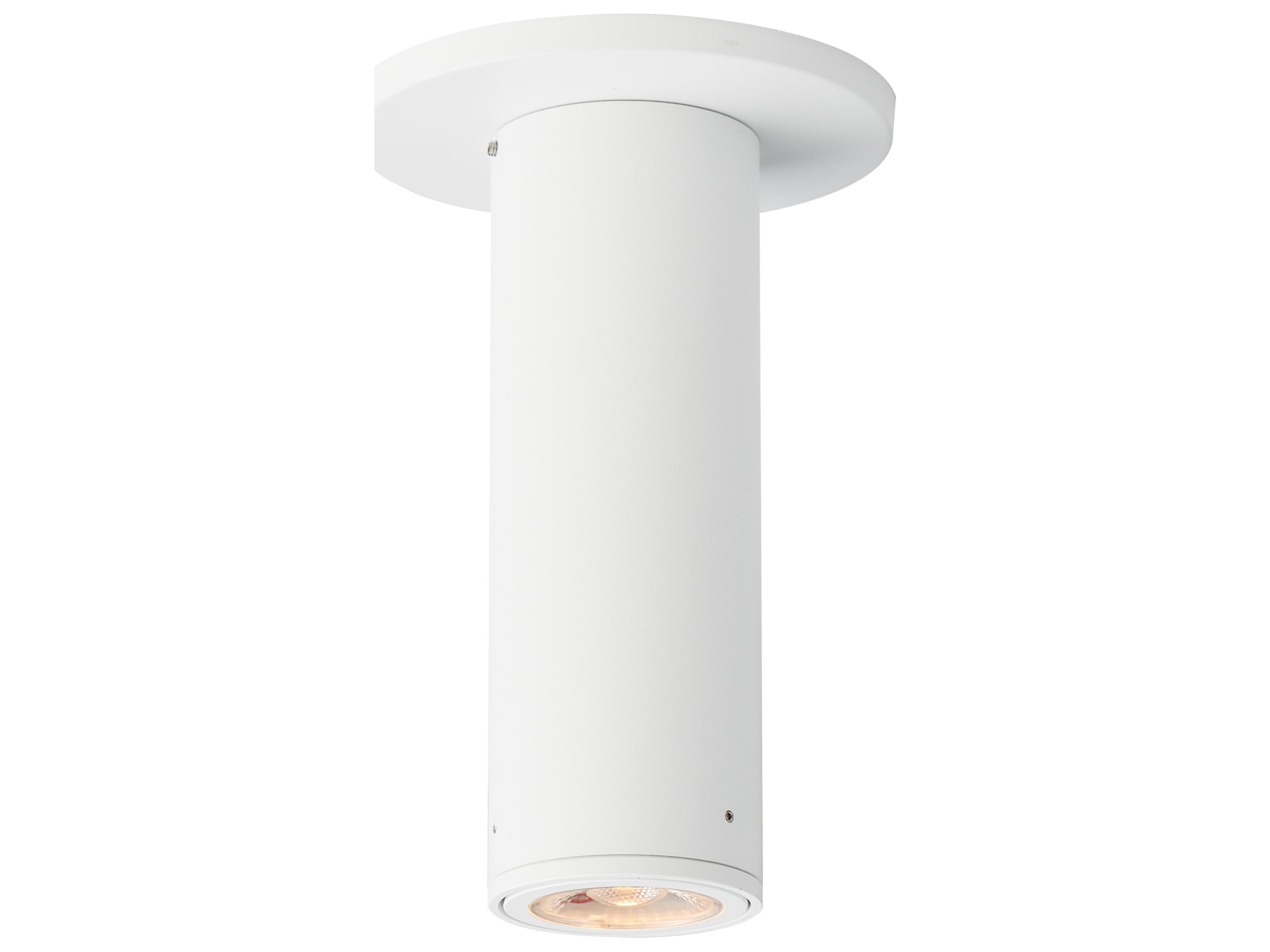 Fulcrum 1- Light White Cylinder Flush Mount