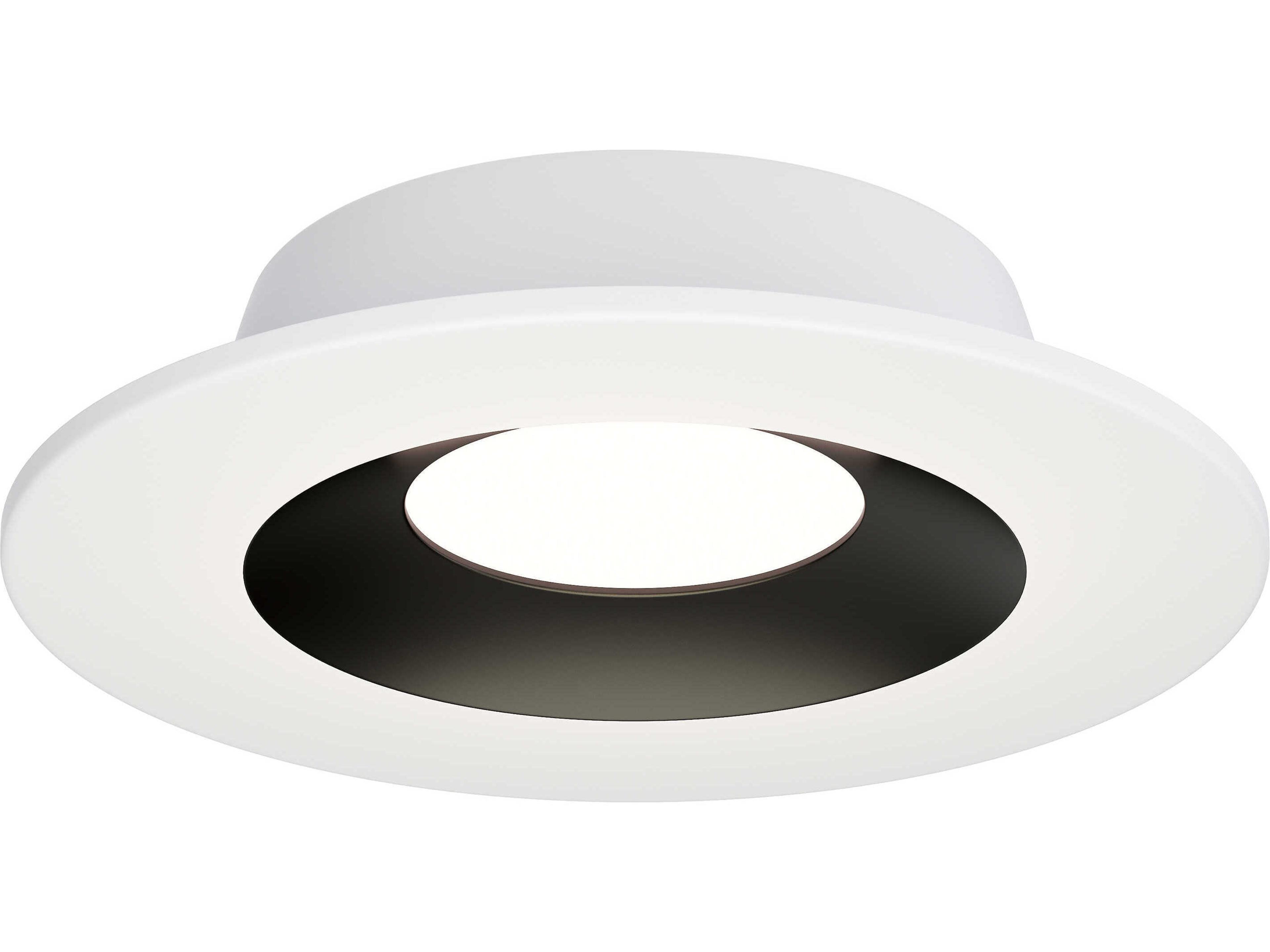 Crisp White Black 3000K Round Recessed Light