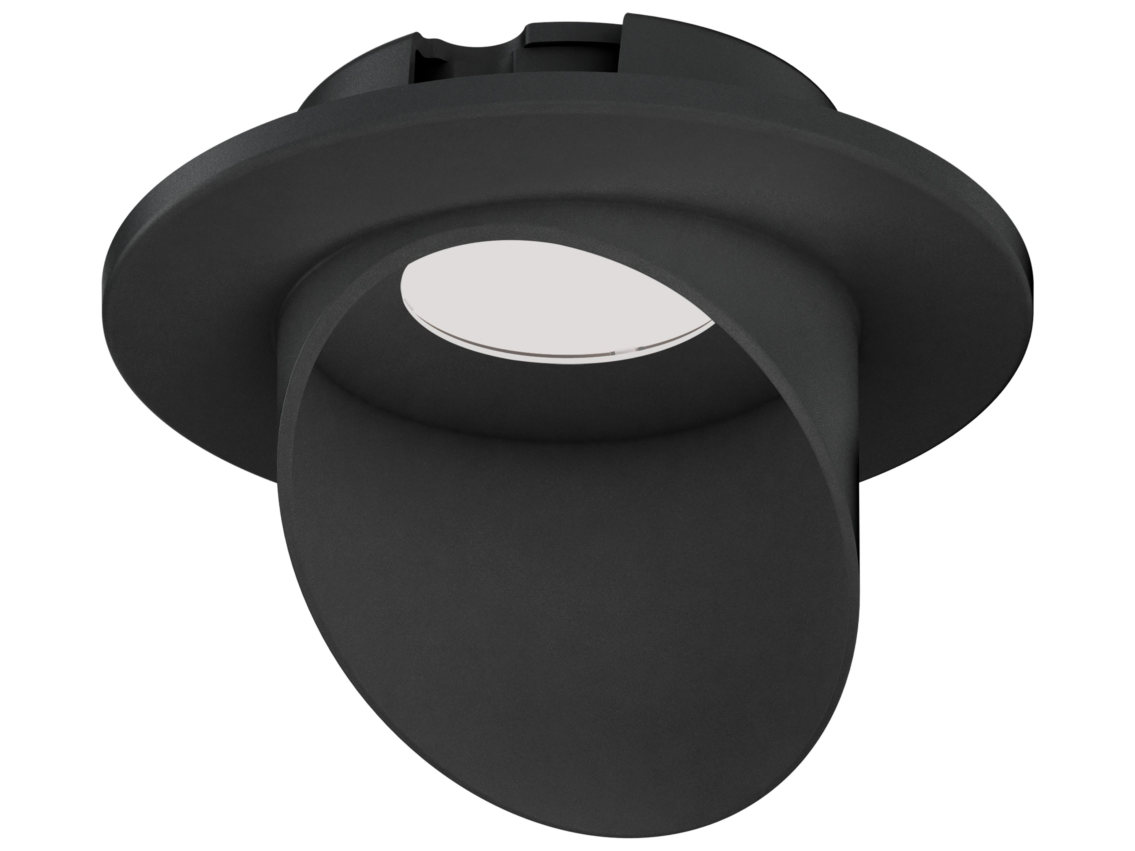 Crisp 1- Light Black LED Round Recessed