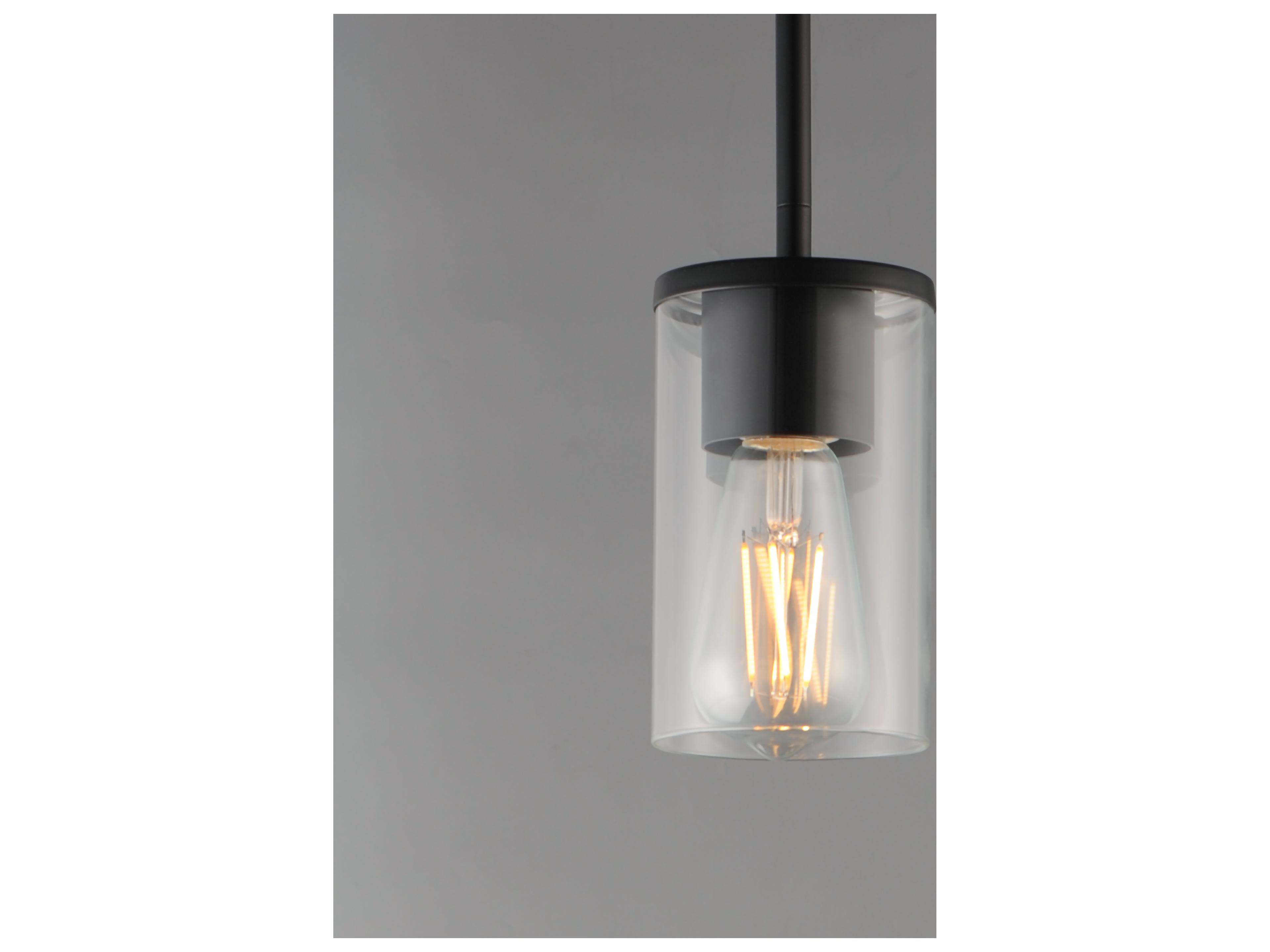Maxim Lighting Lateral 1- Light Black Cylinder Mini Pendant