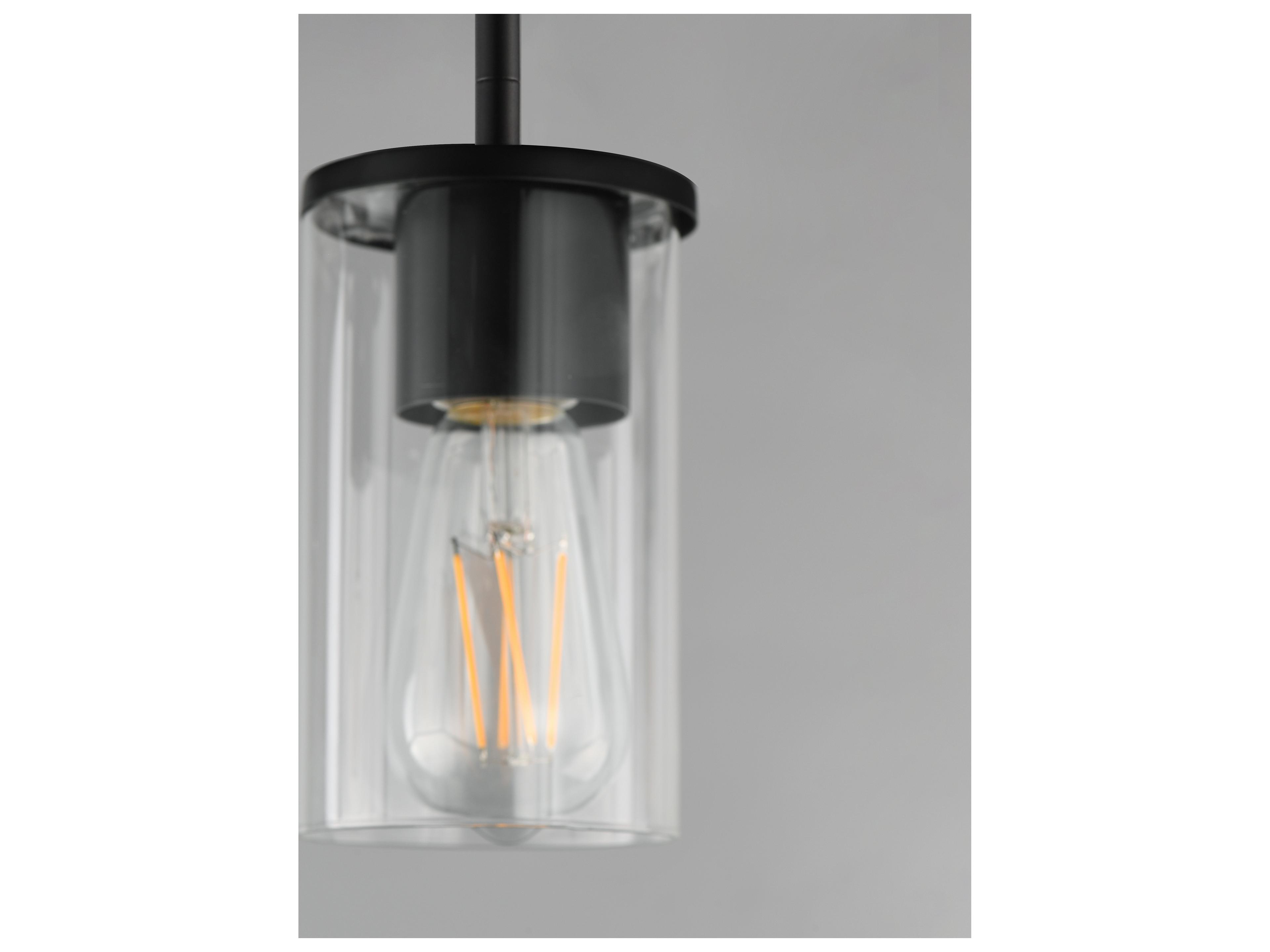 Maxim Lighting Lateral 1- Light Black Cylinder Mini Pendant