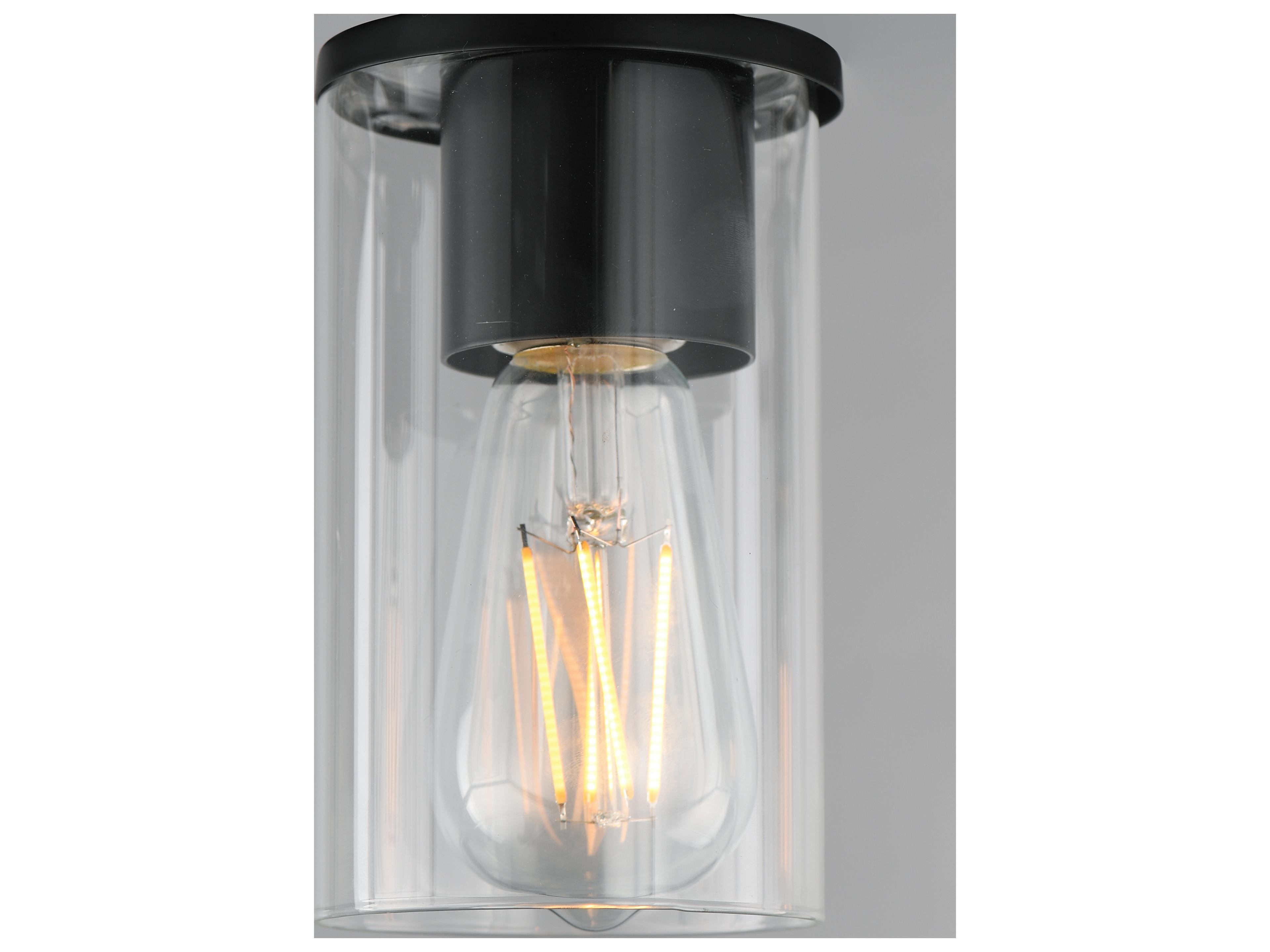 Maxim Lighting Lateral 1- Light Black Cylinder Mini Pendant