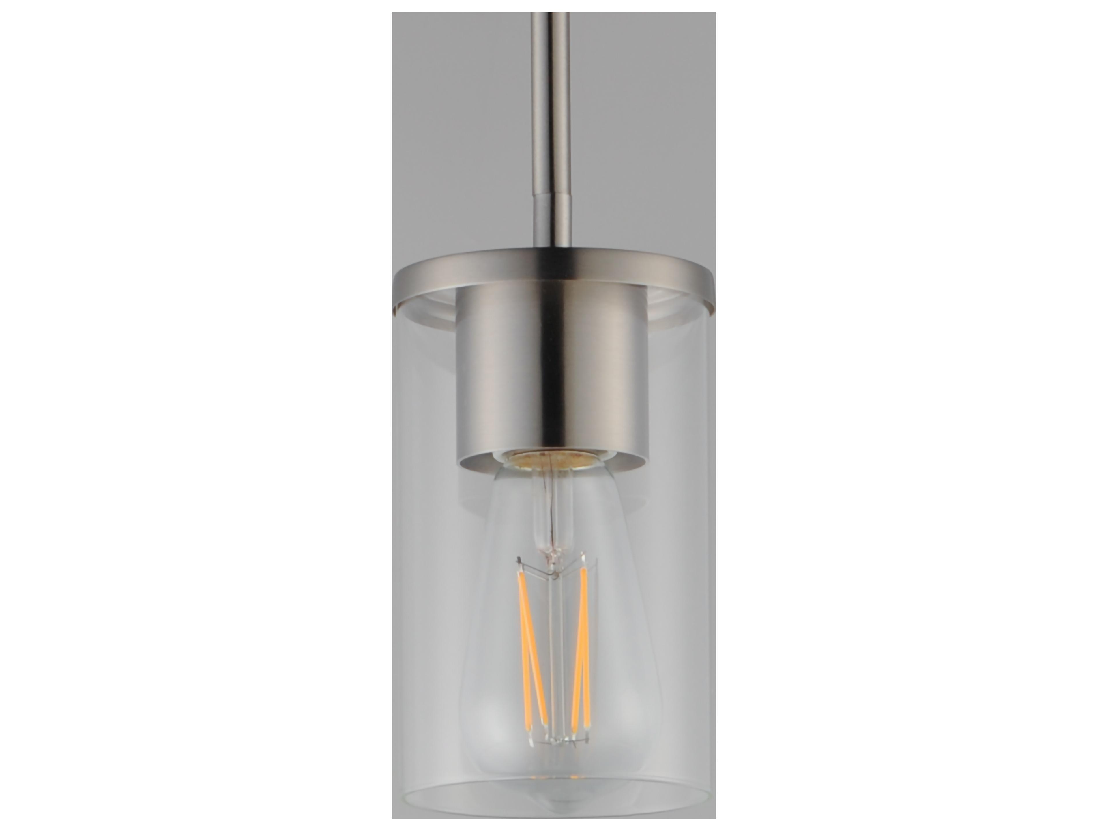 Maxim Lighting Lateral 1- Light Satin Nickel Cylinder Mini Pendant