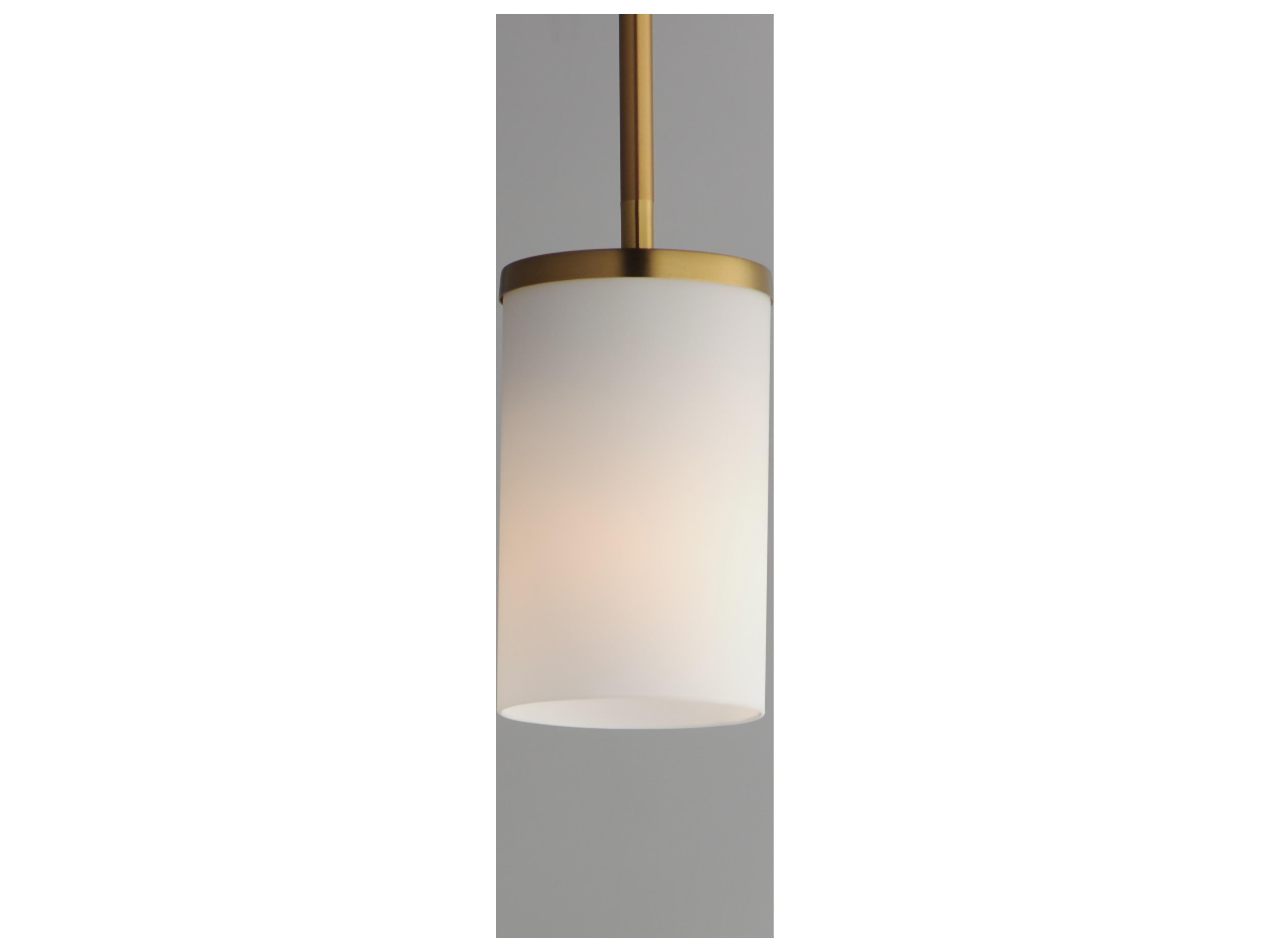 Maxim Lighting Lateral 1- Light Satin Brass Cylinder Mini Pendant