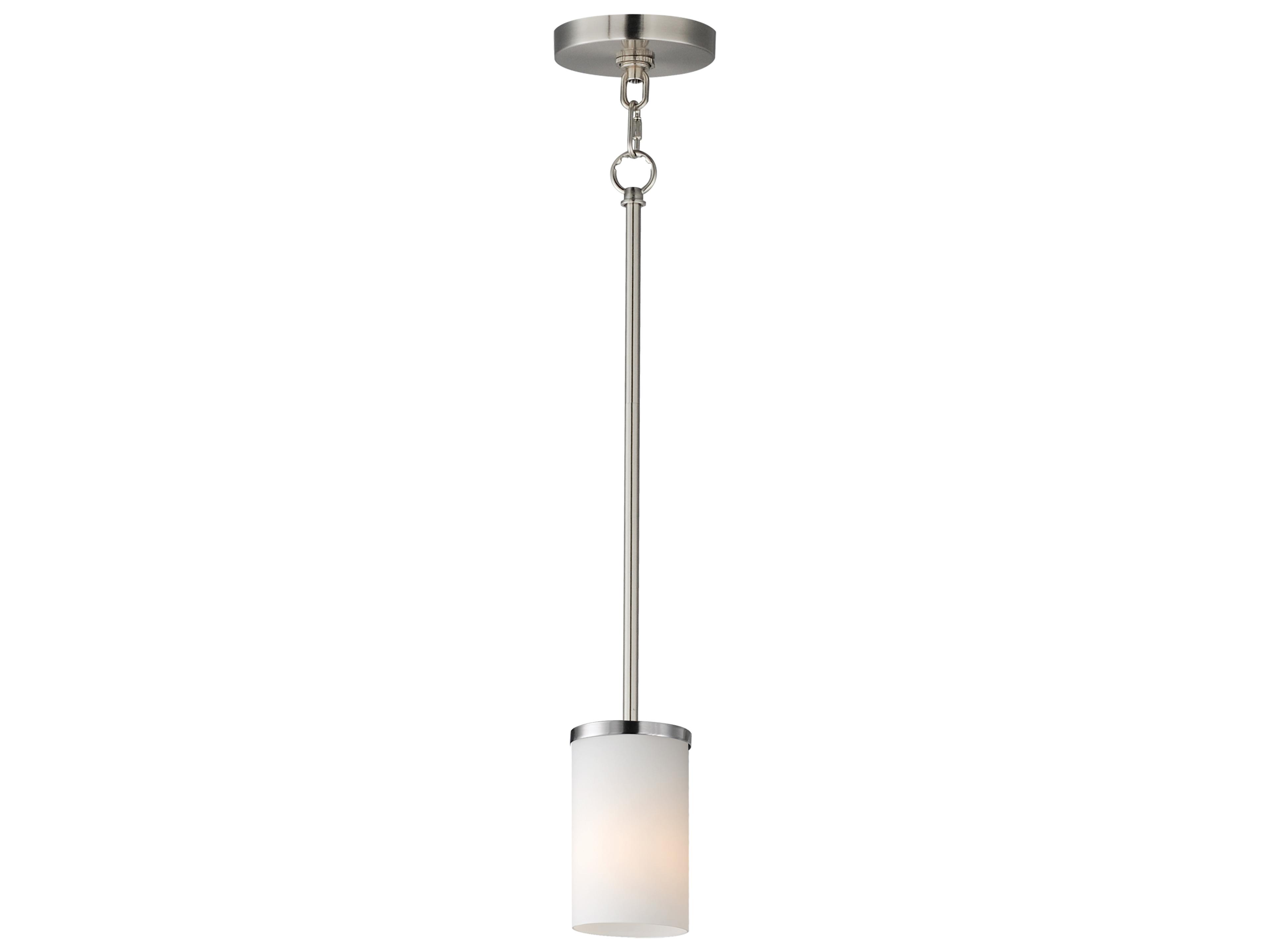 Lateral 1- Light Satin Nickel Cylinder Mini Pendant