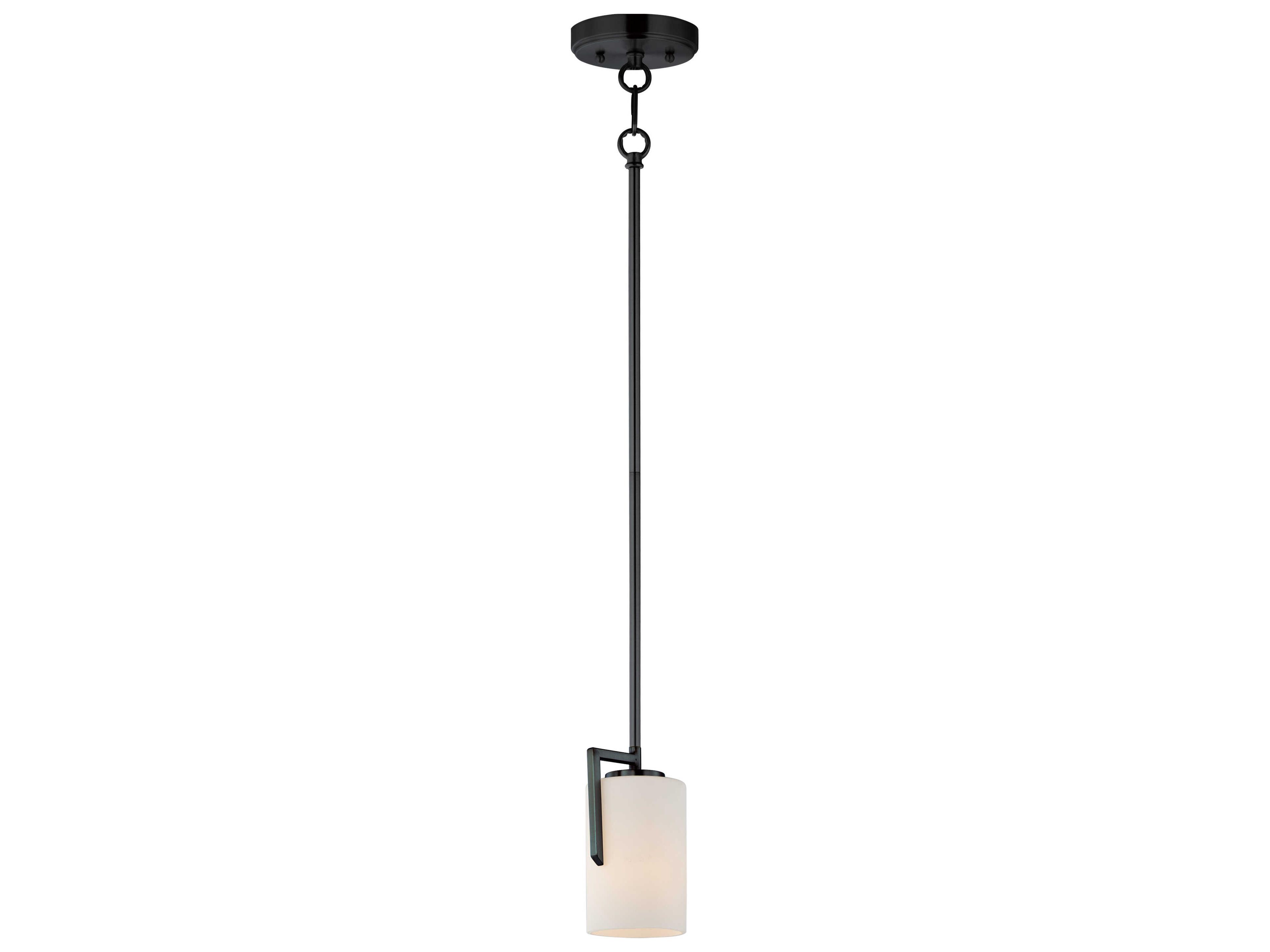 Dart 1-Light Black Cylinder Mini Pendant