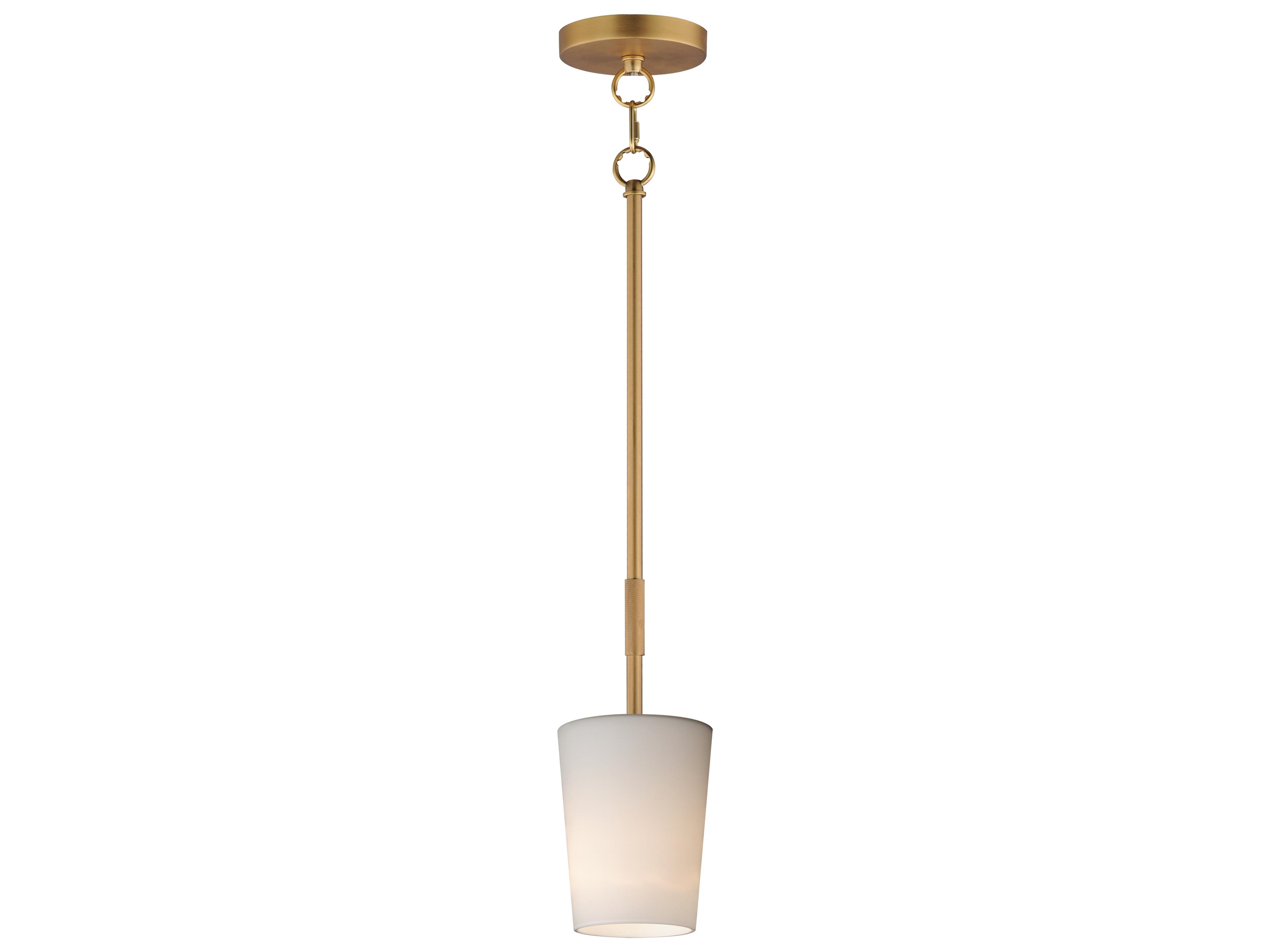 Durham 1- Light Natural Aged Brass Cylinder Mini Pendant