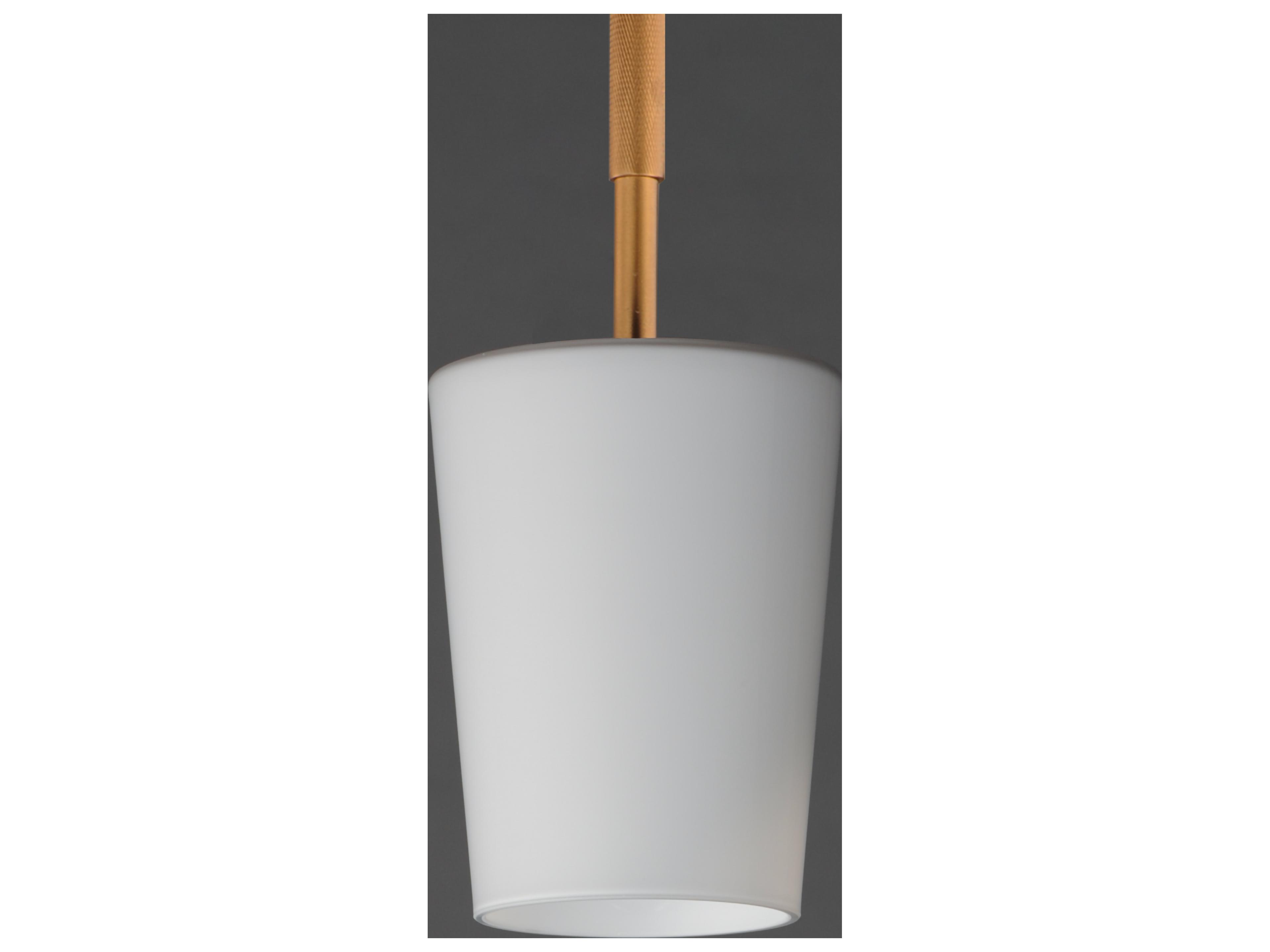 Maxim Lighting Durham 1- Light Natural Aged Brass Cylinder Mini Pendant