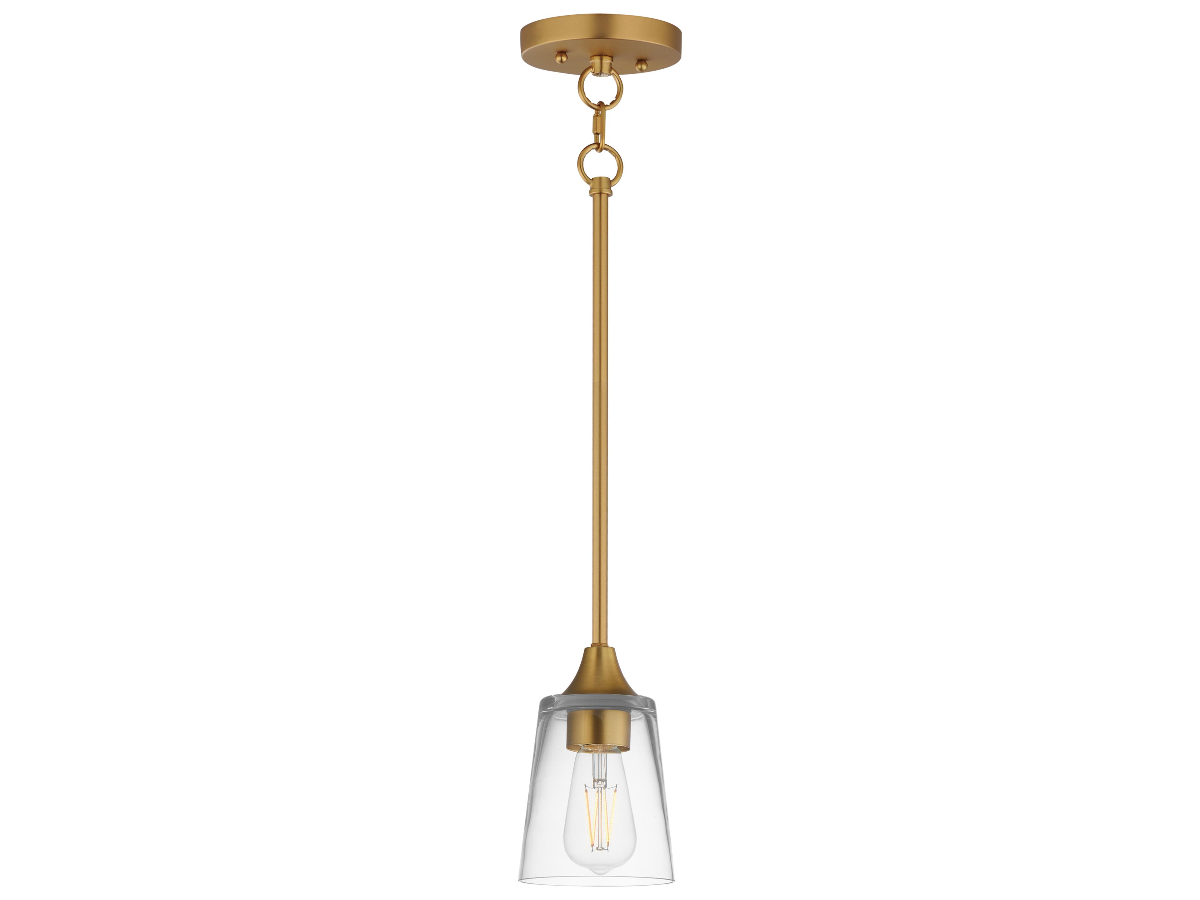 Hudson 1- Light Natural Aged Brass Cylinder Mini Pendant