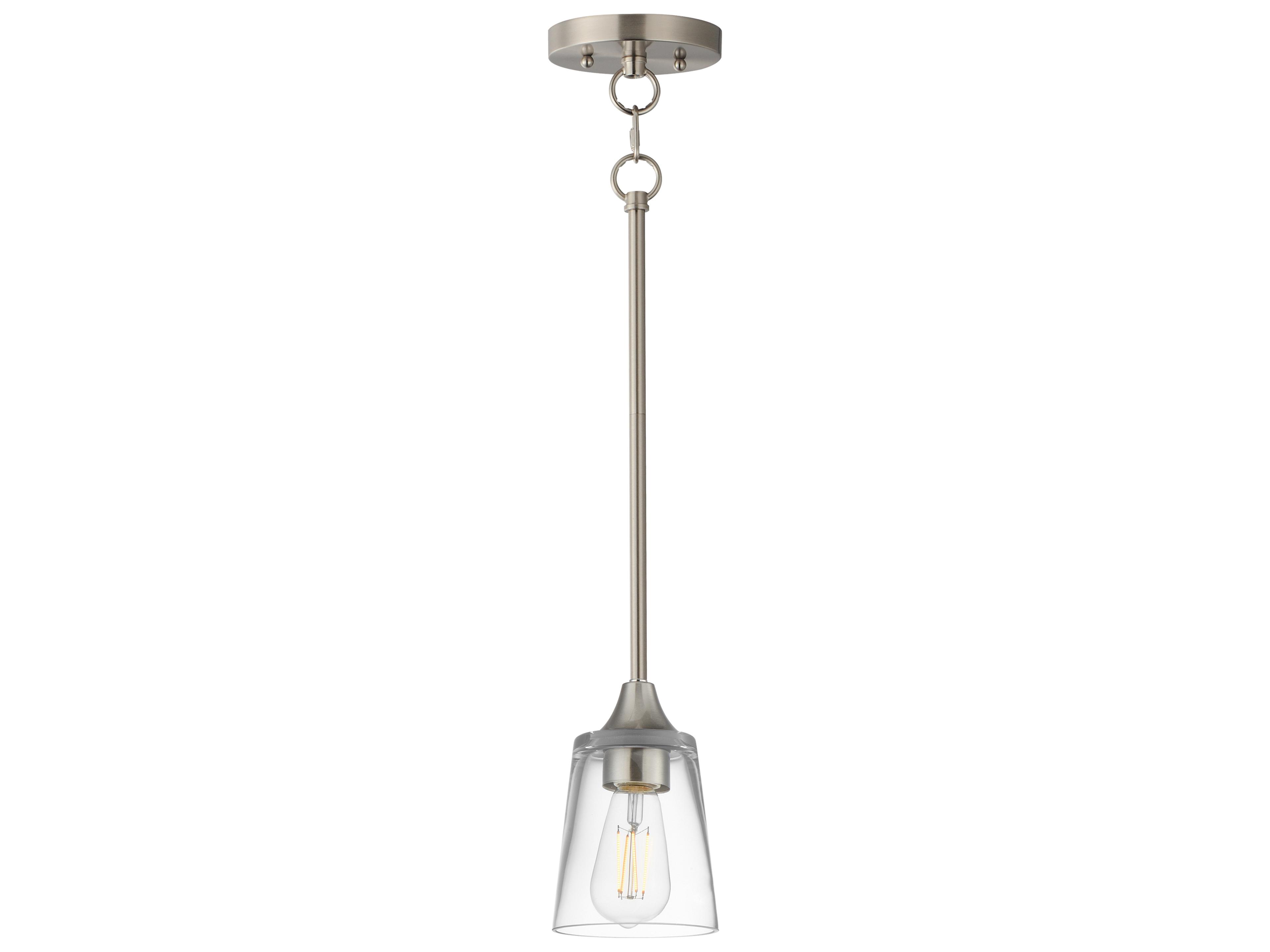 Hudson 1- Light Satin Nickel Cylinder Mini Pendant