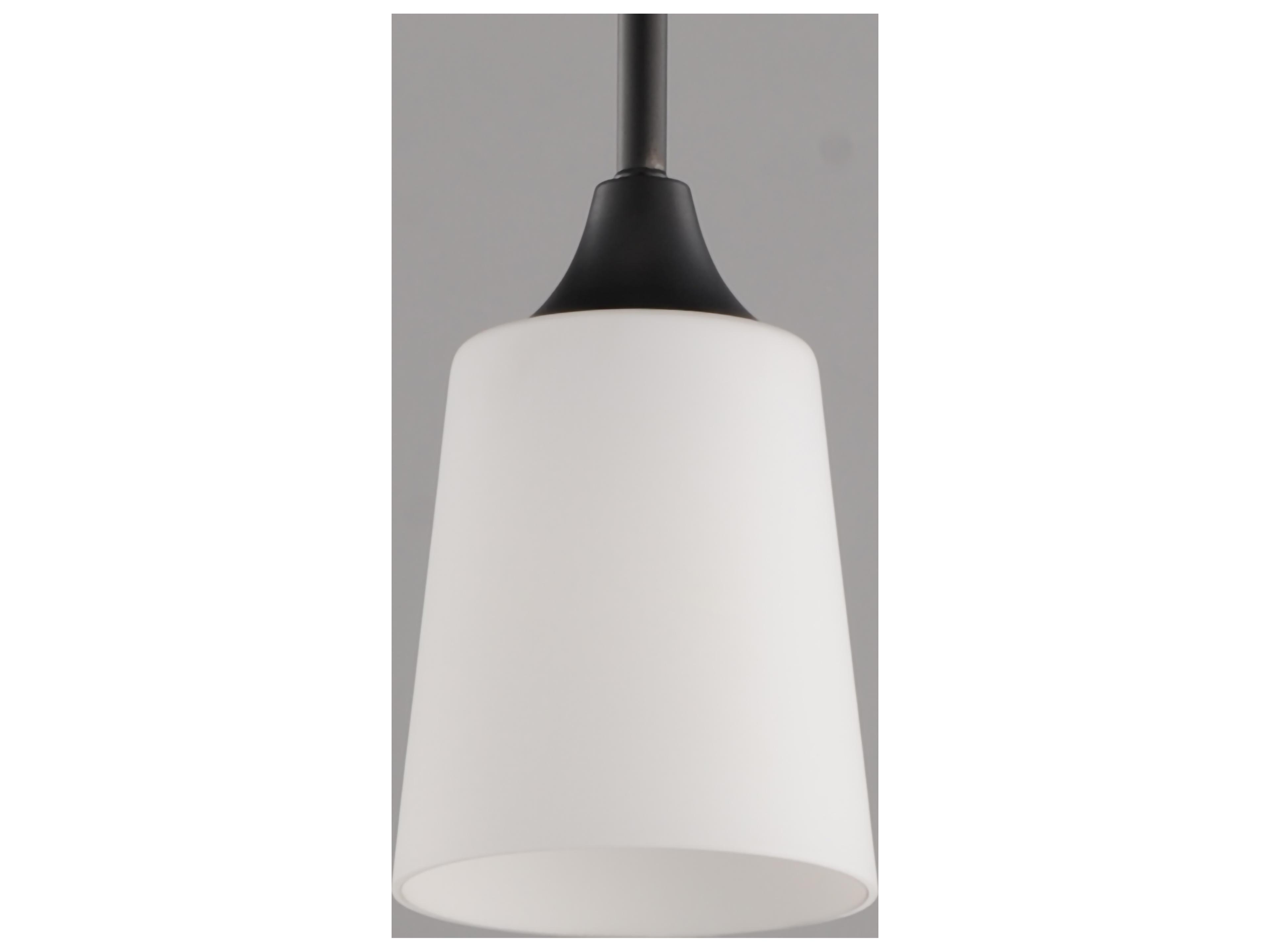 Maxim Lighting Hudson 1- Light Black Cylinder Mini Pendant