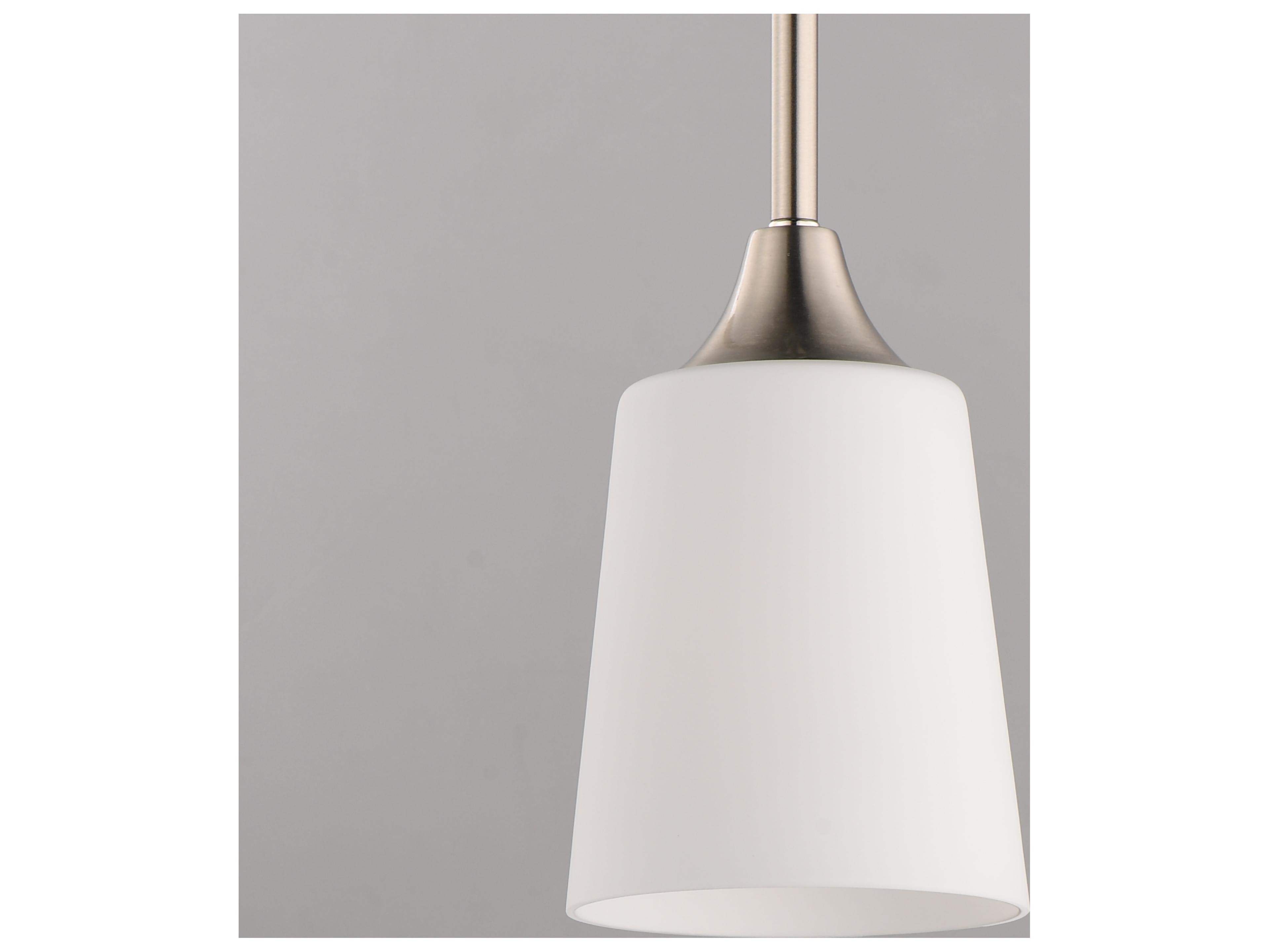 Maxim Lighting Hudson 1- Light Satin Nickel Cylinder Mini Pendant