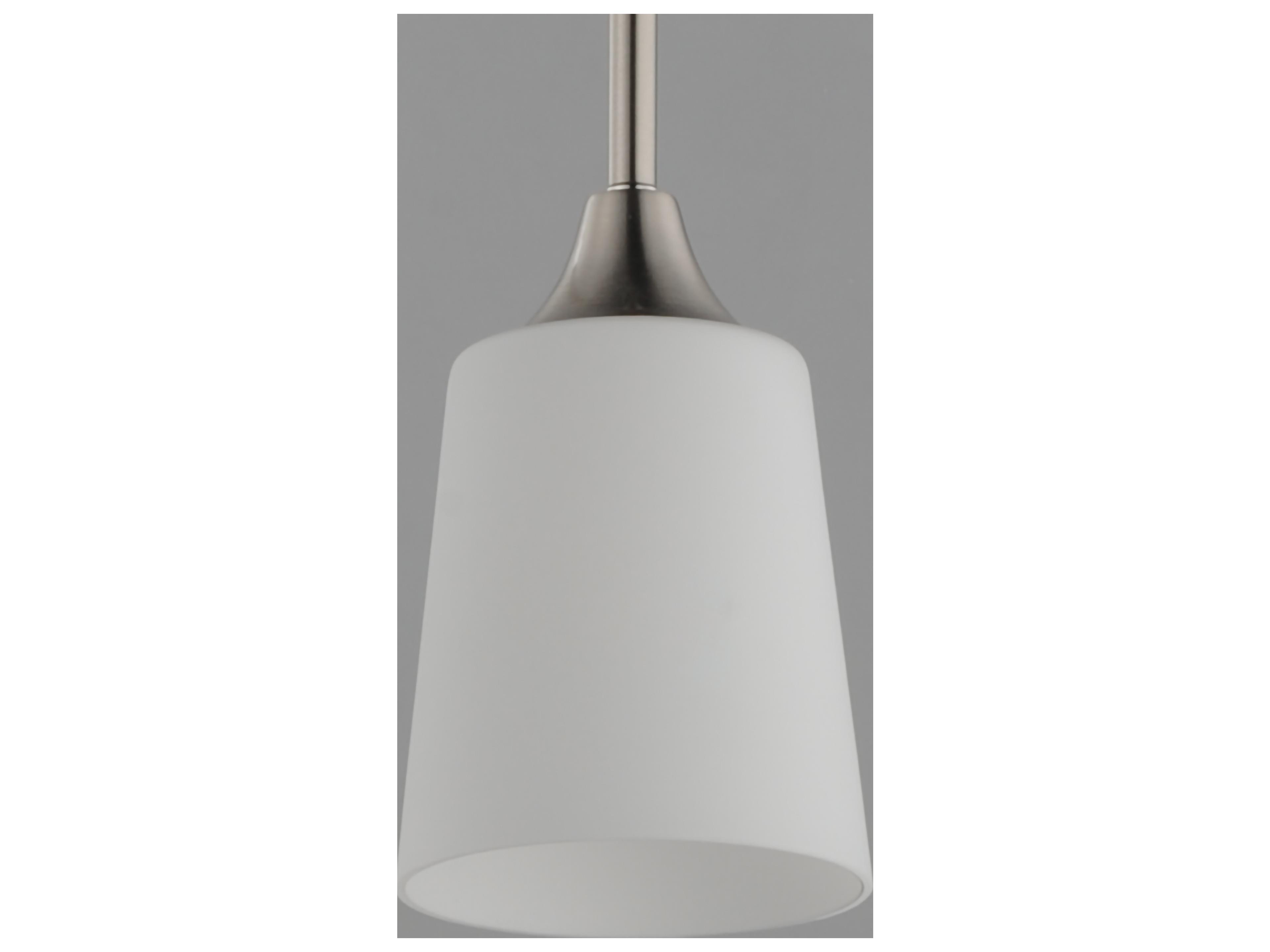 Maxim Lighting Hudson 1- Light Satin Nickel Cylinder Mini Pendant