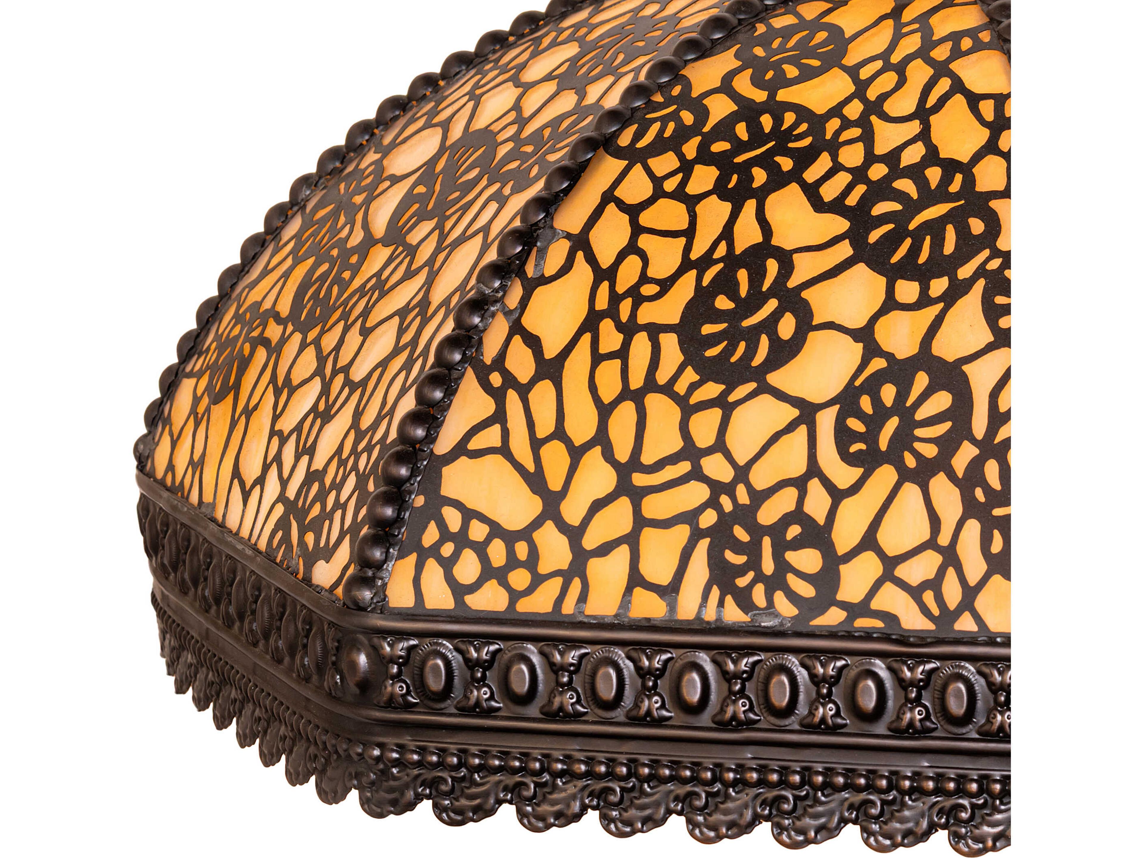 Meyda Lotus Leaf Beige Art Glass