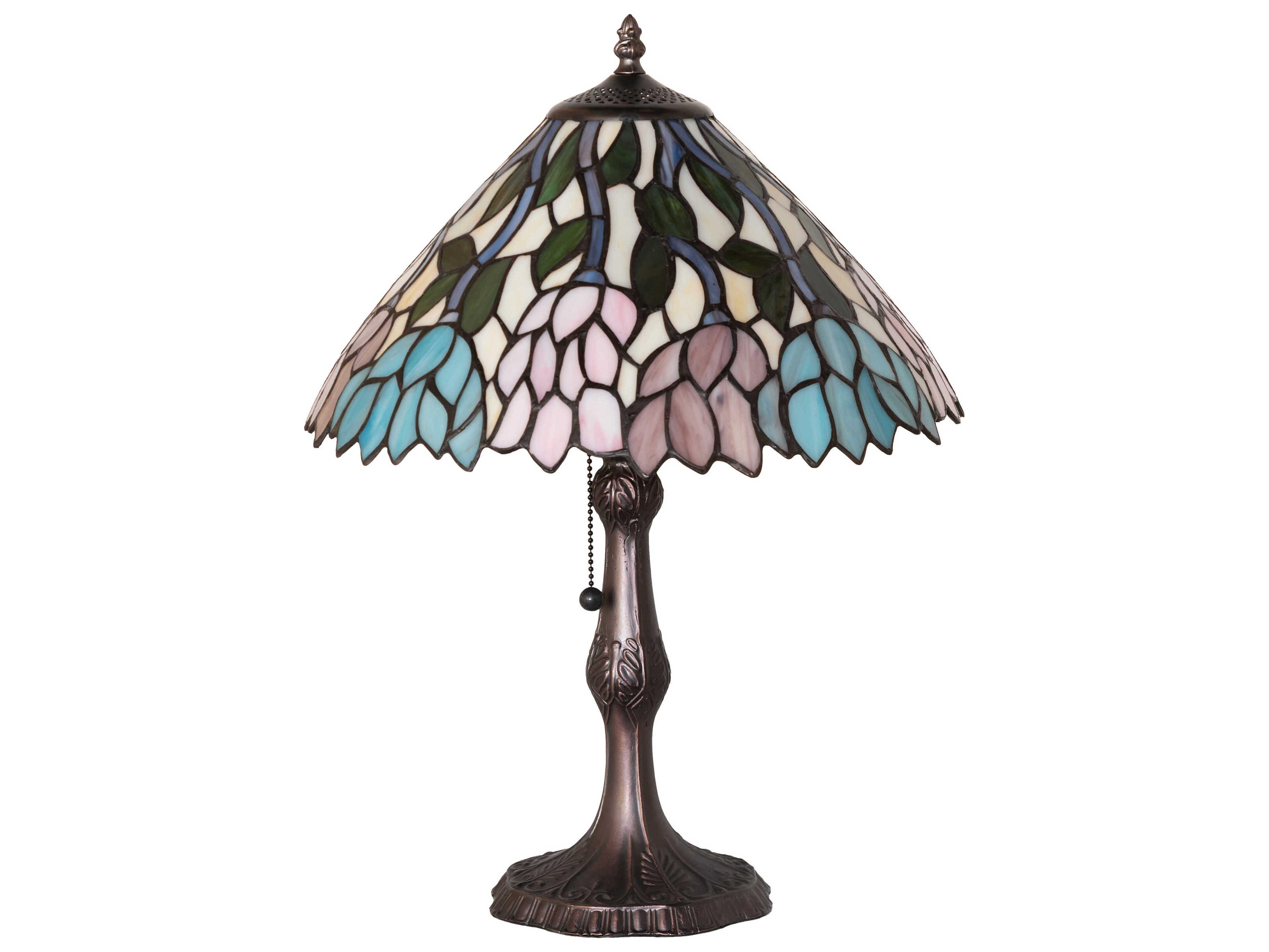 Meyda Wisteria Stained Glass Table Lamp