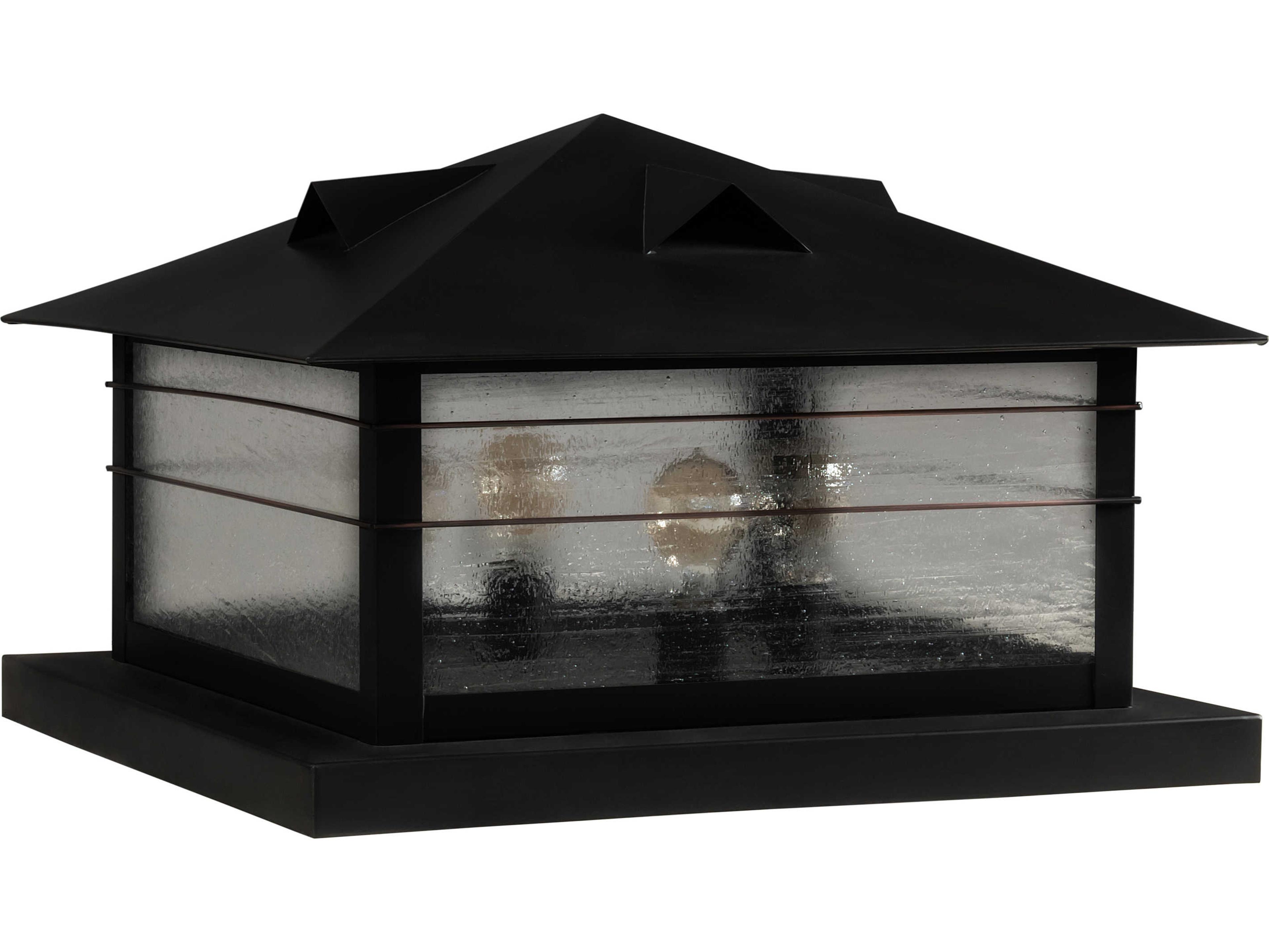 Meyda Arrowhead 4 - Light Glass Outdoor Post Light