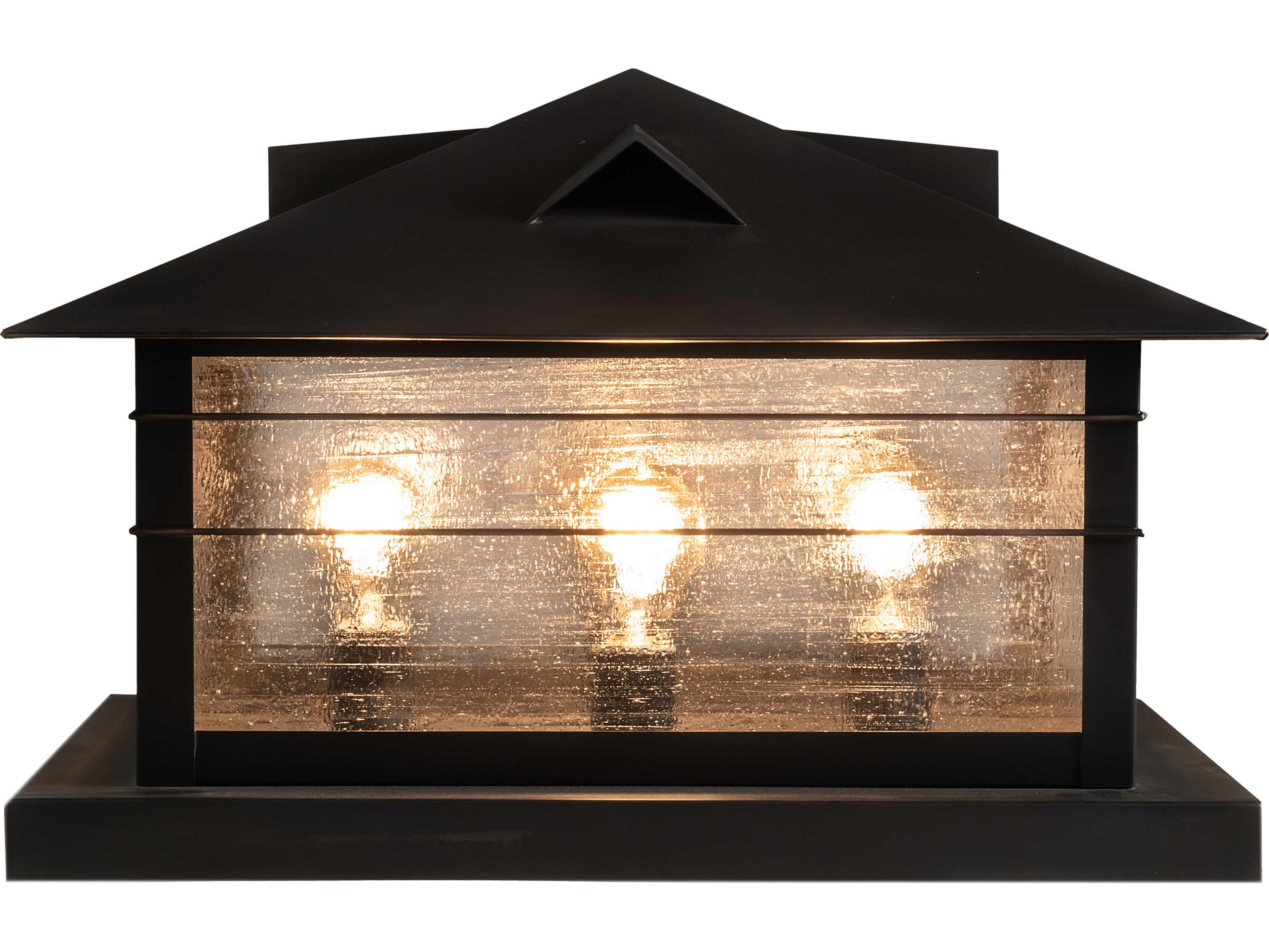 Meyda Arrowhead 4 - Light Glass Outdoor Post Light