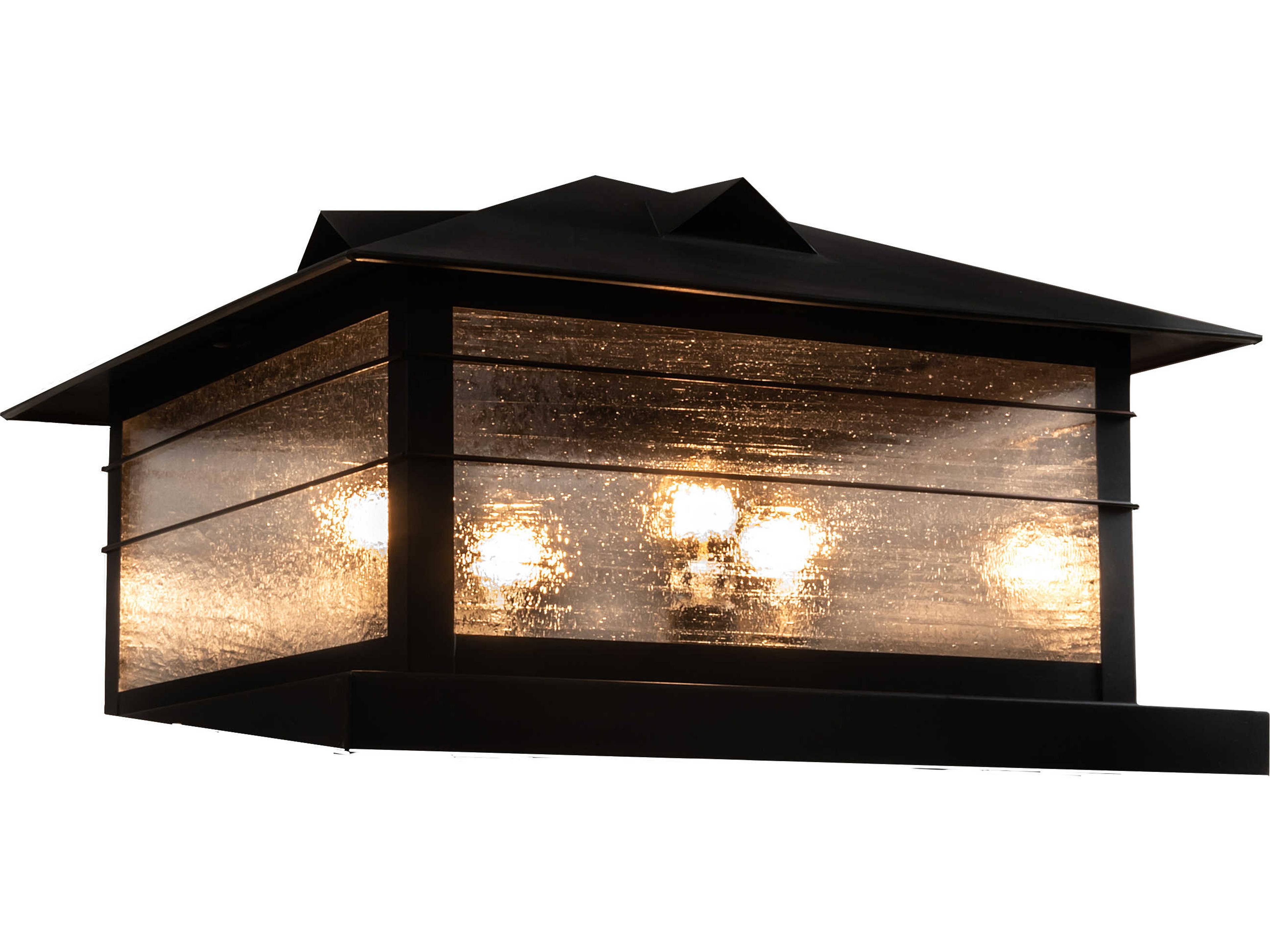 Meyda Arrowhead 4 - Light Glass Outdoor Post Light