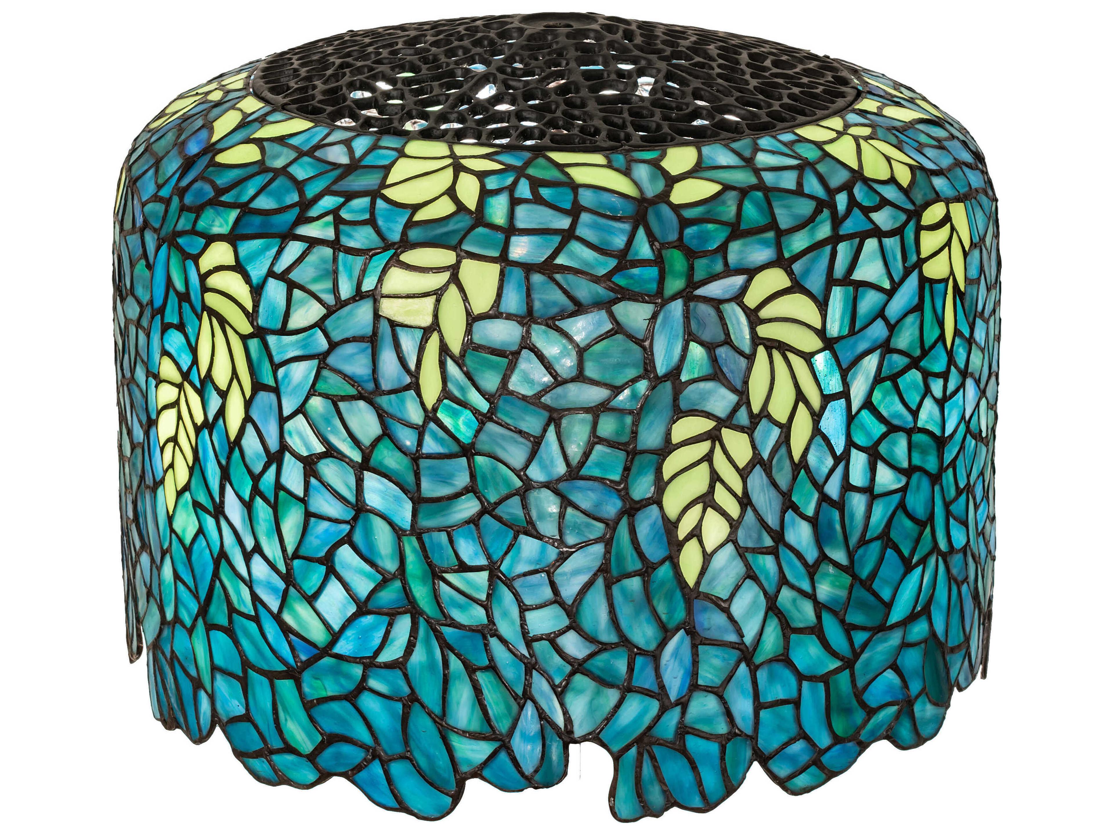 Blue / Teal 18" Tiffany Wisteria Shade