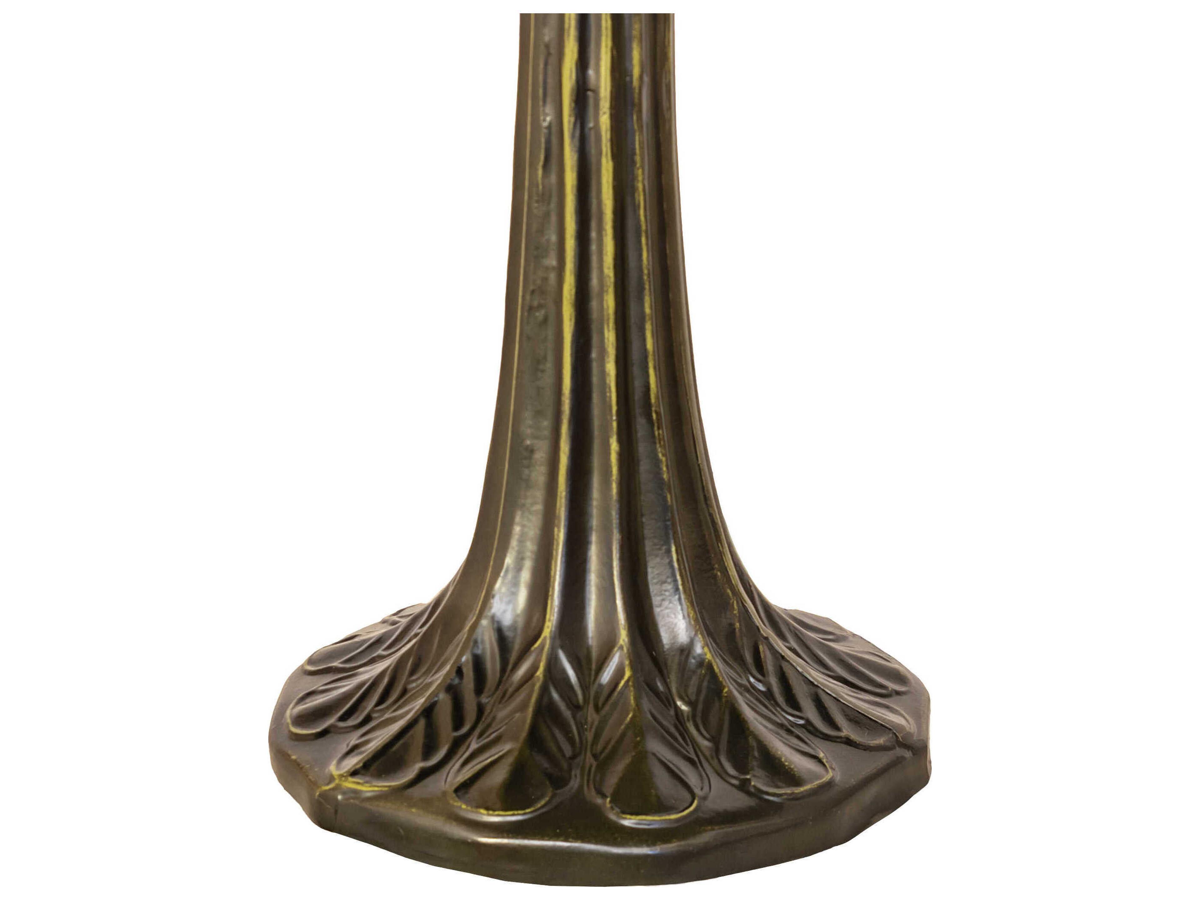 Meyda Leaf 2-Light Antique Brass Table Base