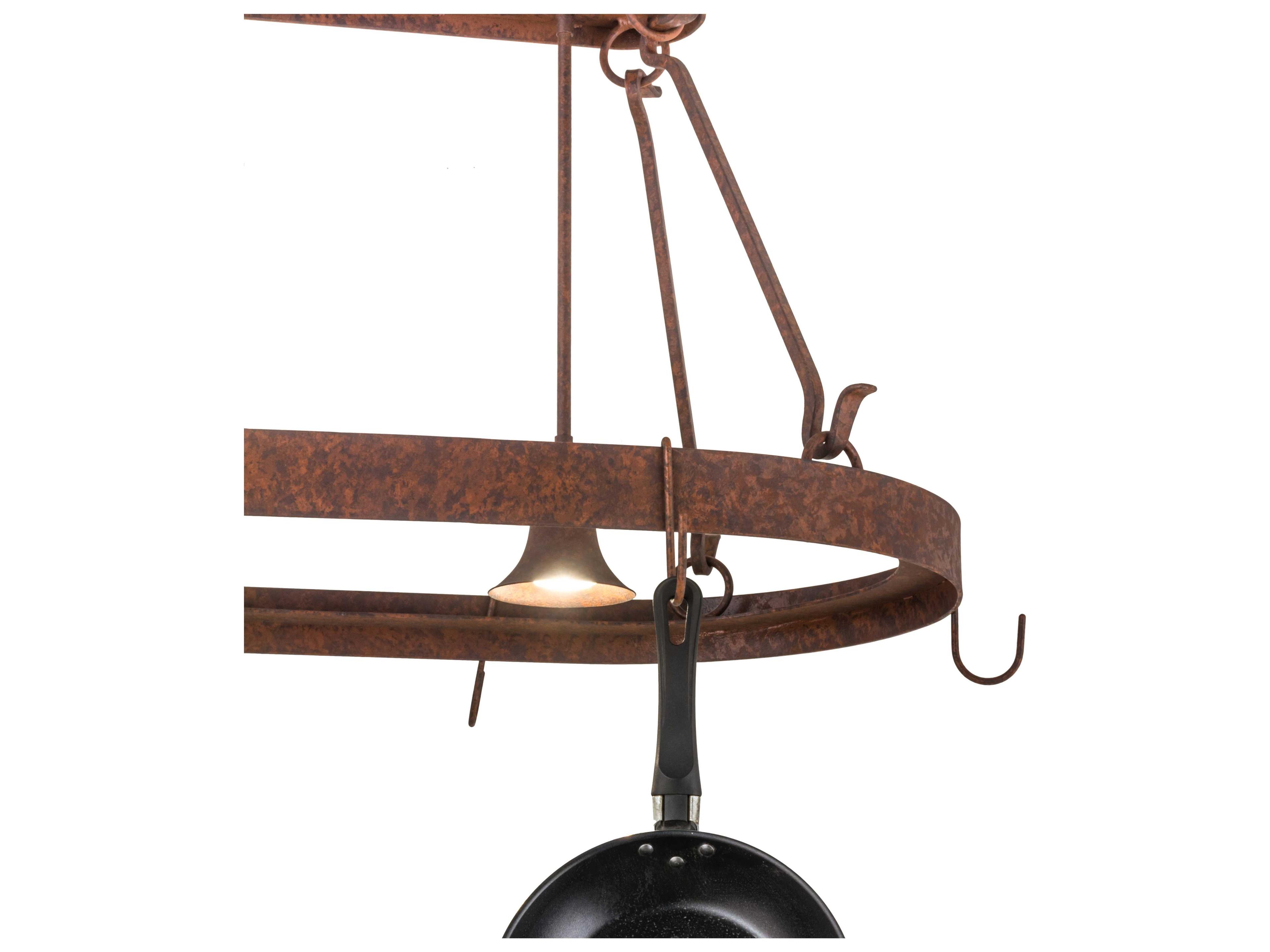Meyda Rusty Nail Brown Drum Island Pendant