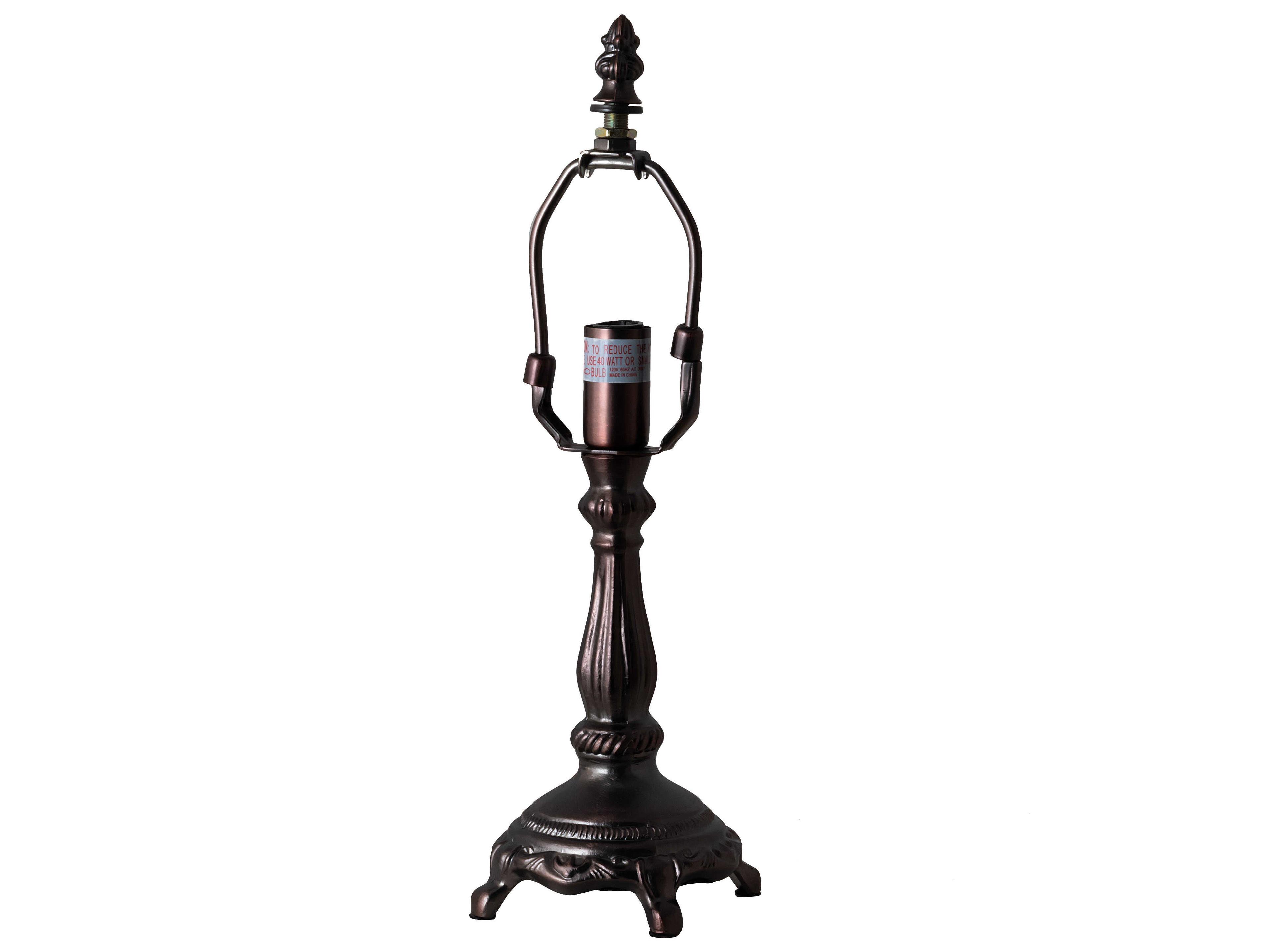 Meyda Daffodil Glass Tiffany Mahogany Bronze Table Lamp