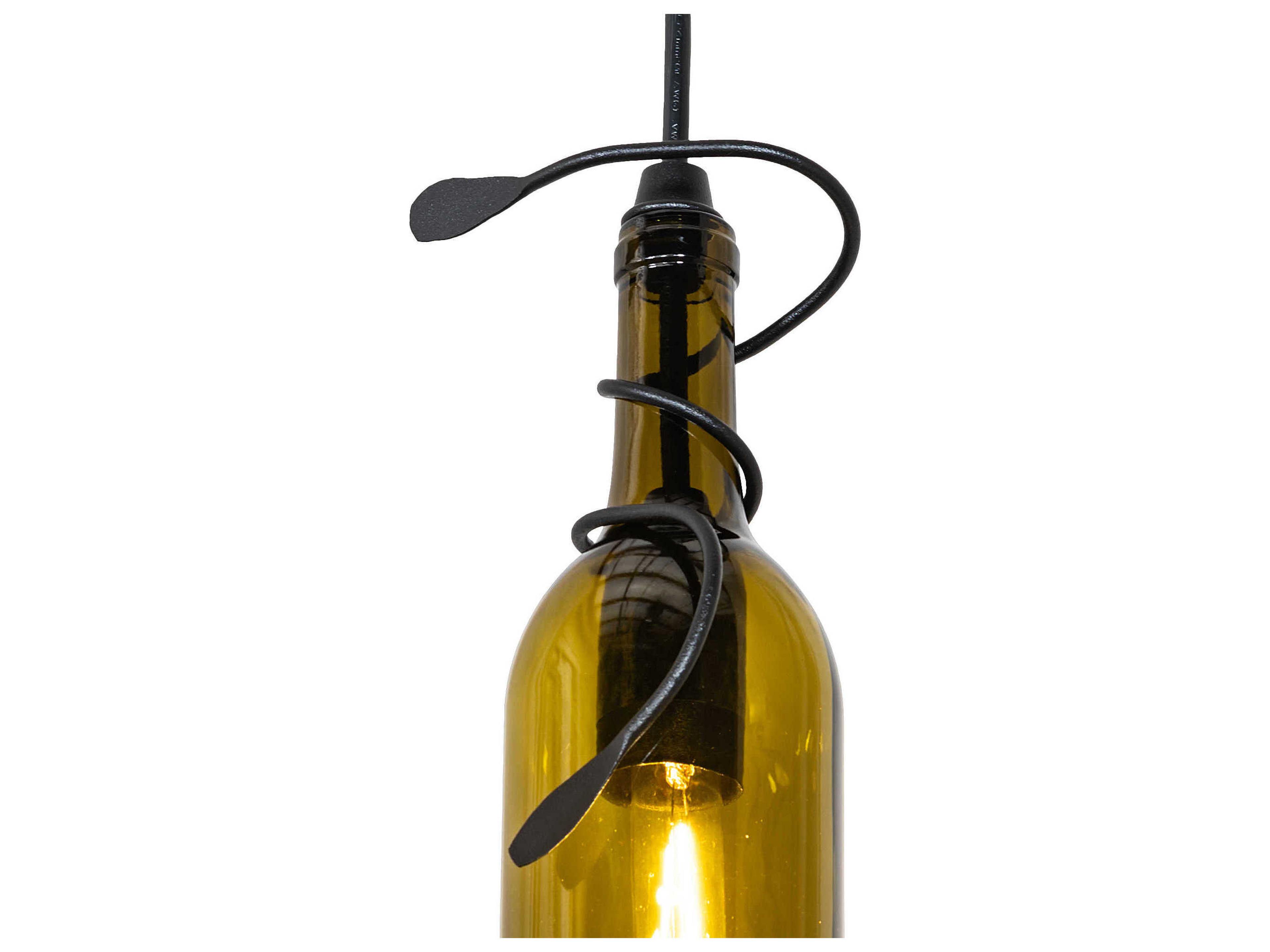 Meyda Tuscan Vineyard 1-Light Black Metal Mini Pendant